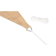 Voile d'ombrage triangulaire beige 5x5x5m