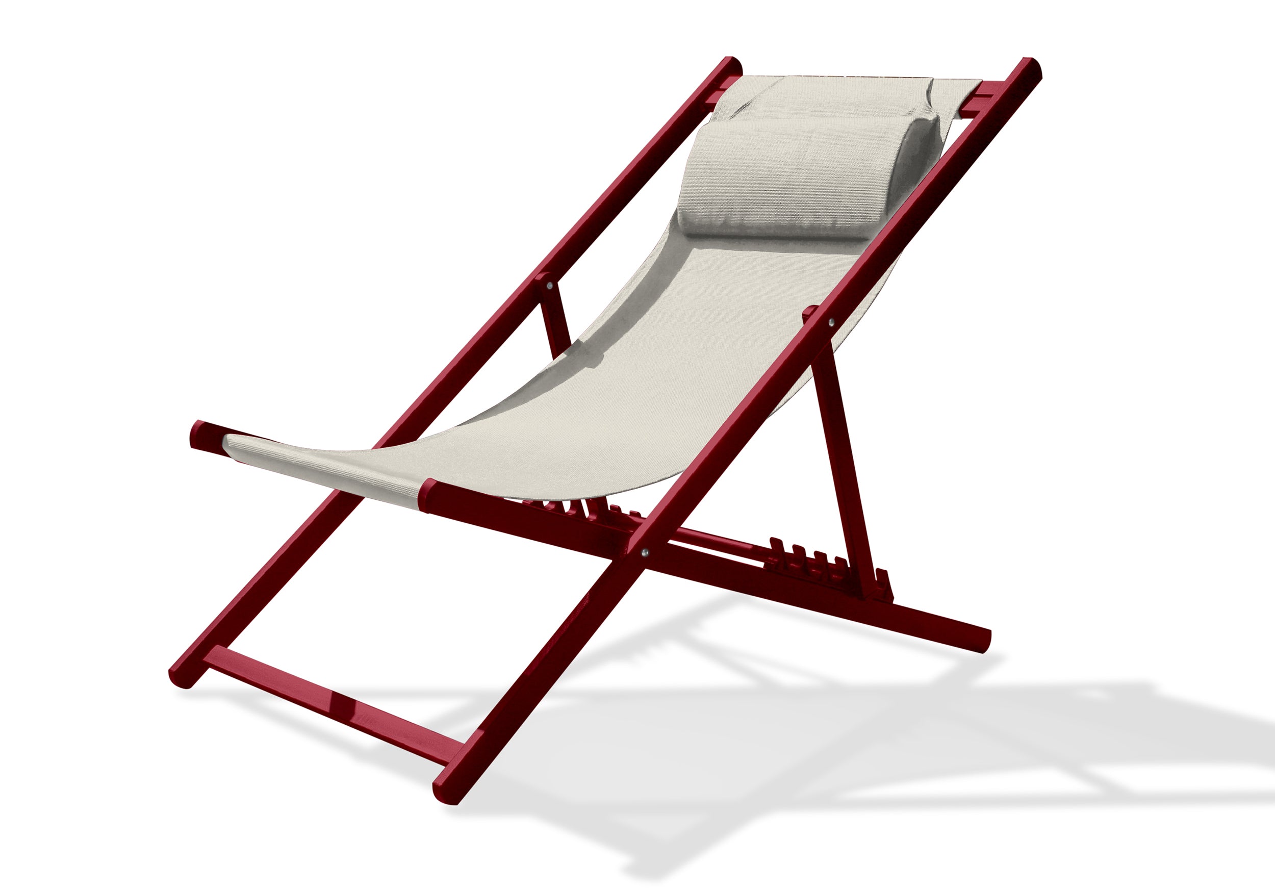 Chilienne de jardin pliante JULIA en textilène gris et aluminium - CARMIN