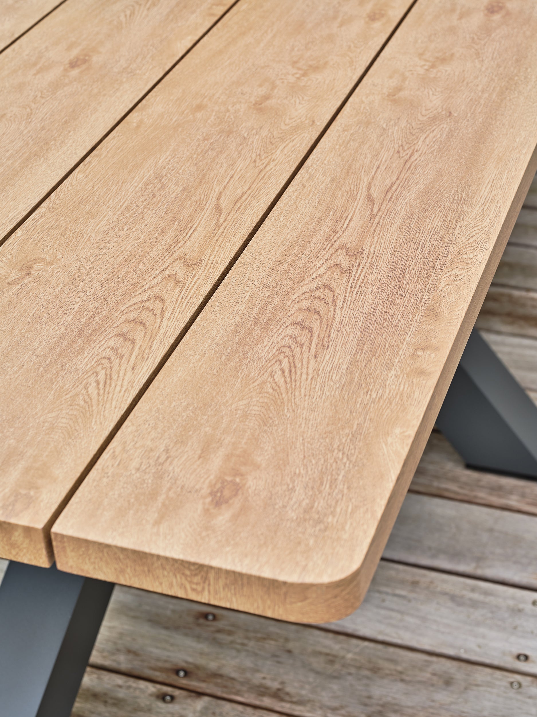 Table de jardin aluminium Kelia 8 personnes - Gris anthracite 220 cm