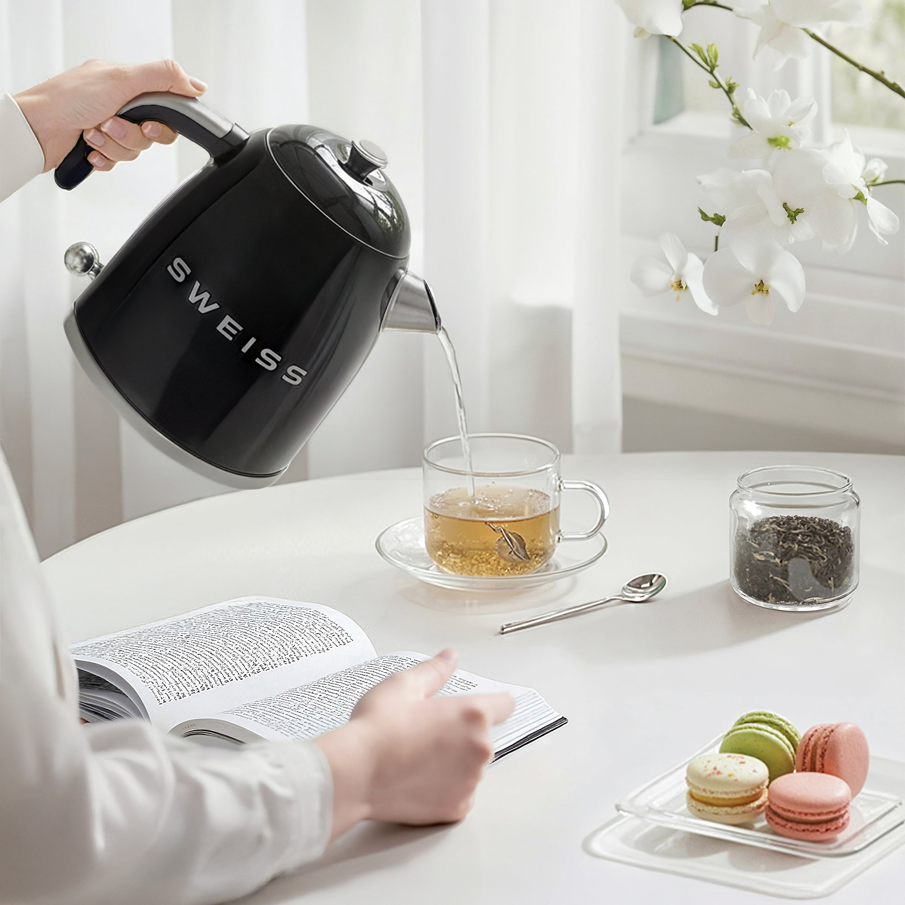 Bouilloire vintage 1L Noir