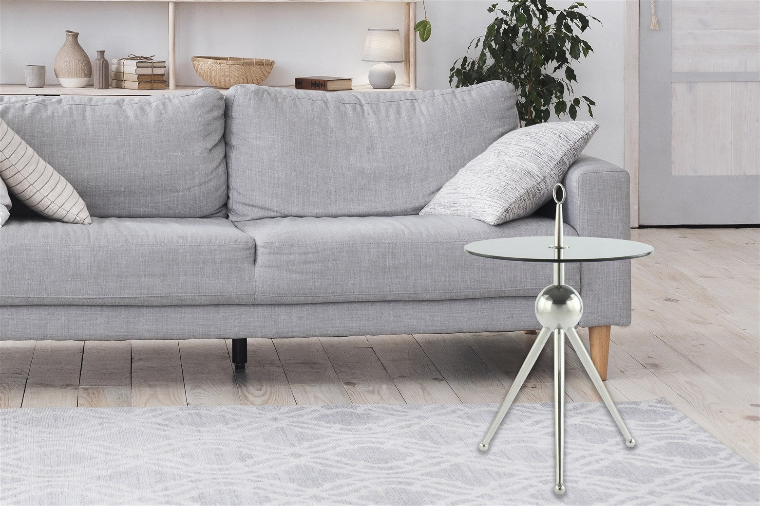 Table d'appoint argent transparent - Ontario