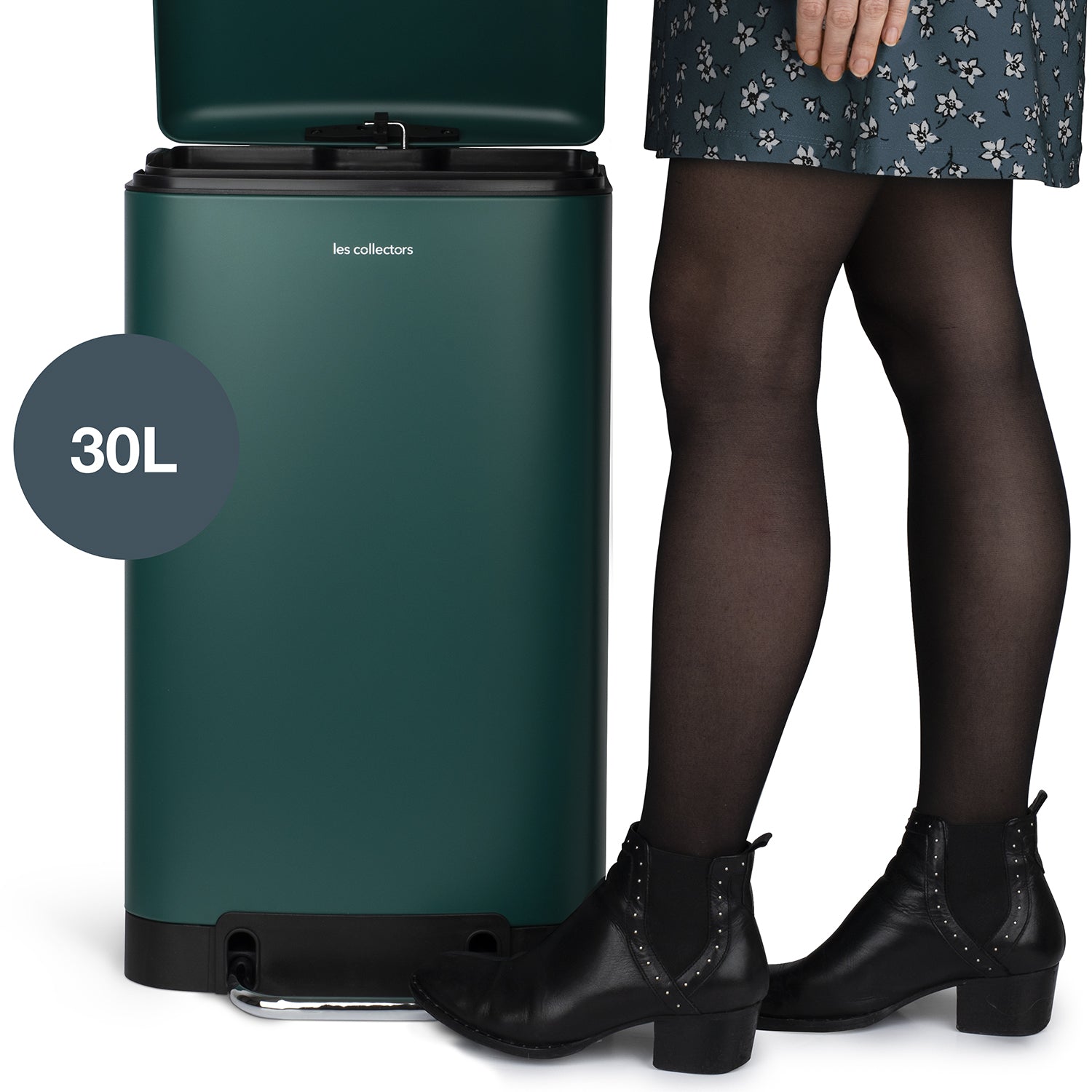 Poubelle pédale 30L - édition vert canard