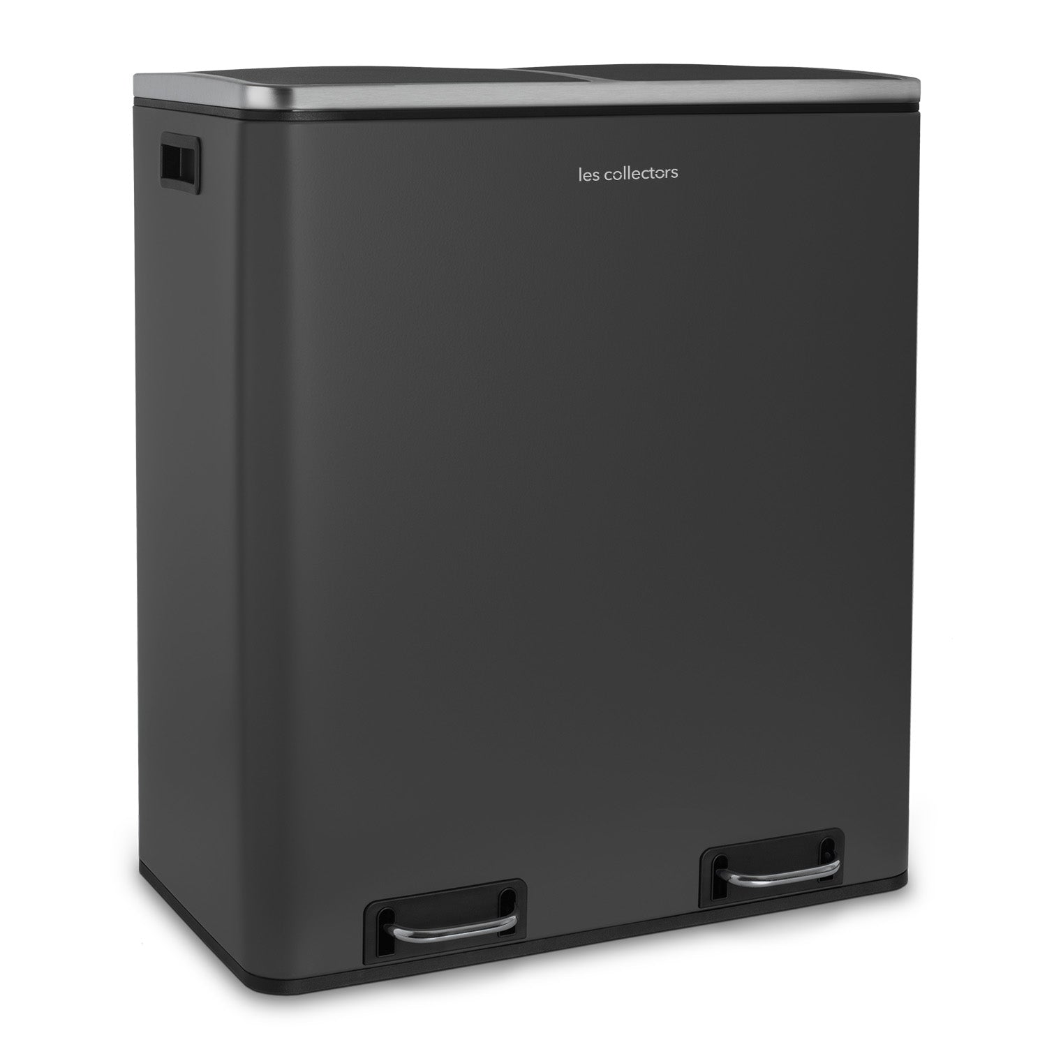 Poubelle de tri 2x30L Gris foncé