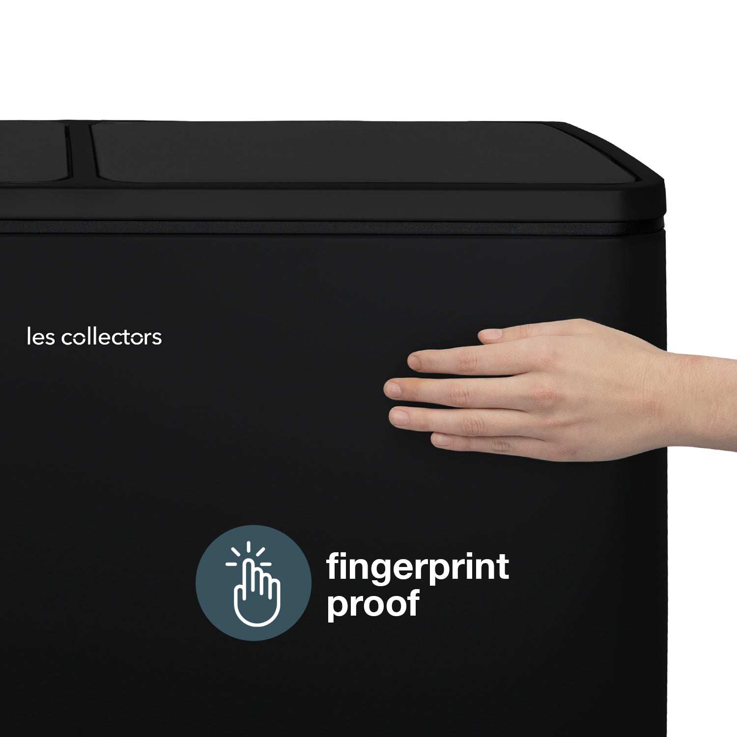 Poubelle de tri 2x30L Noir