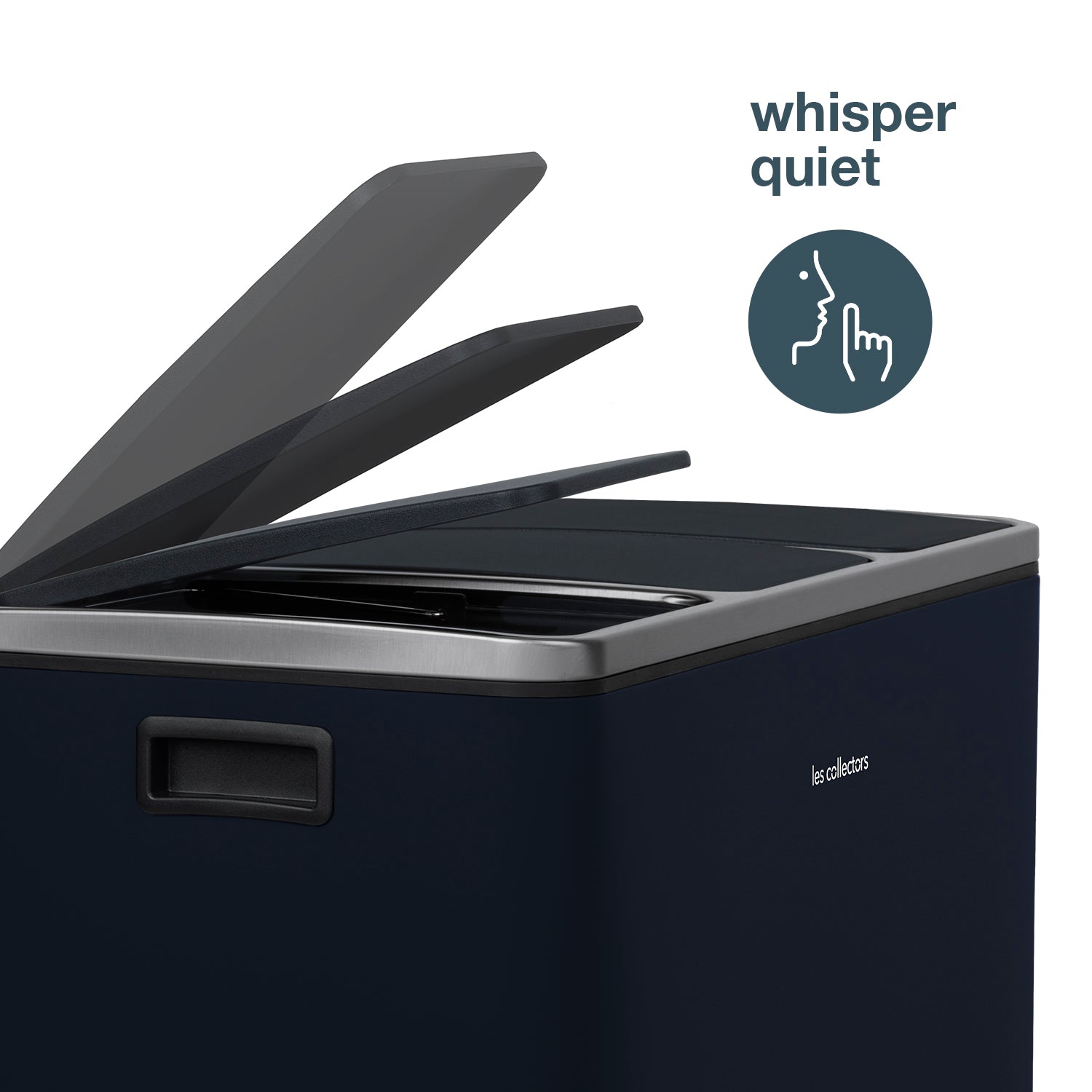 Poubelle de tri 3x18L Bleu Nuit