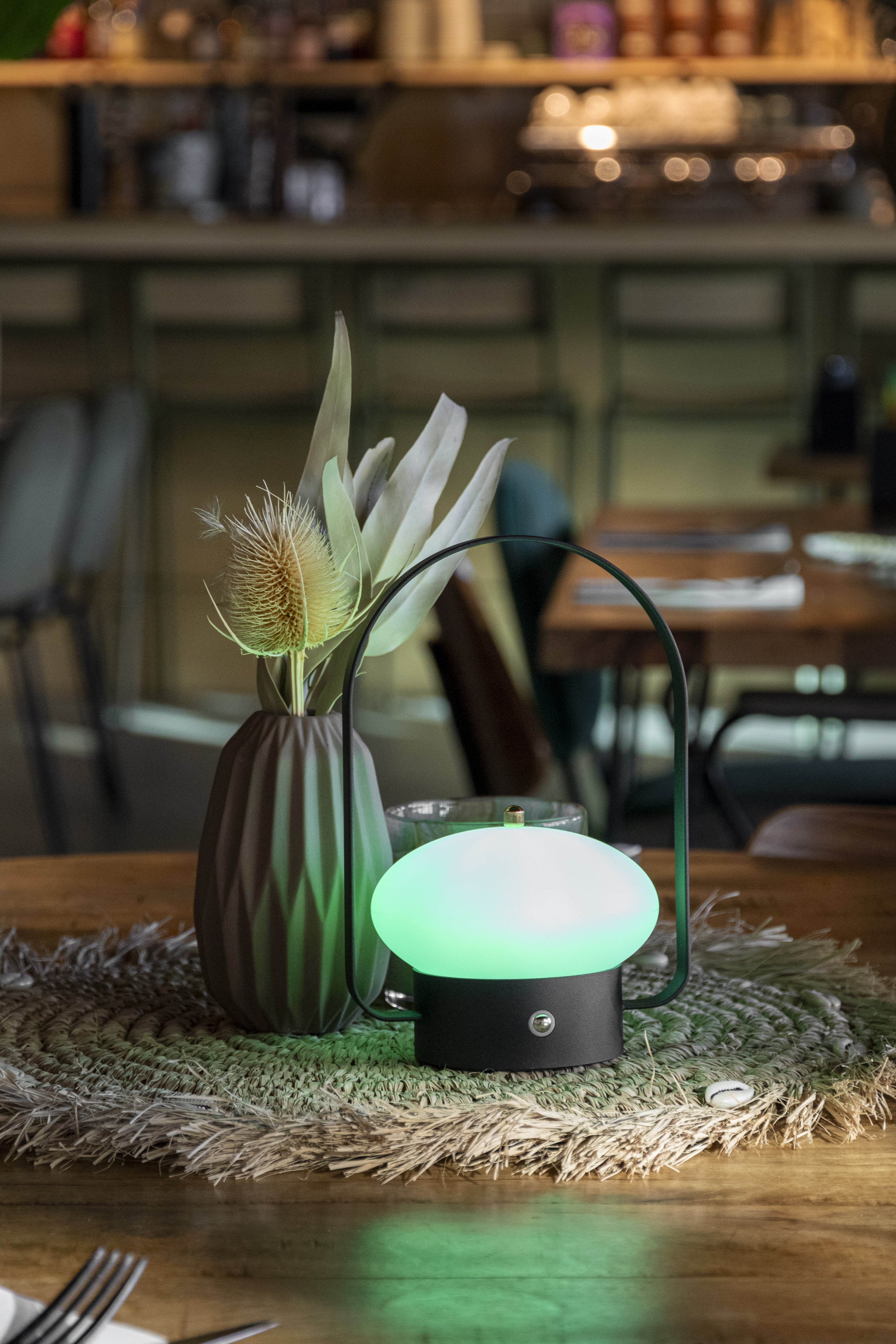 Lampe de table LED sans fil rechargeable Barcelone - noire - intérieur & extérieur