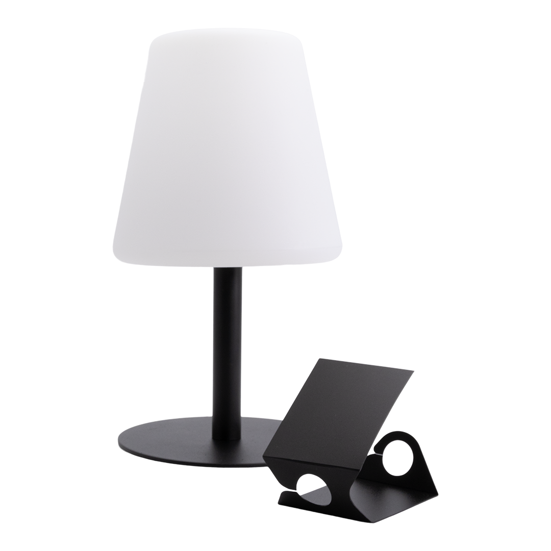 Lampe de table LED sans fil rechargeable Michelle - noire - intérieur & extérieur