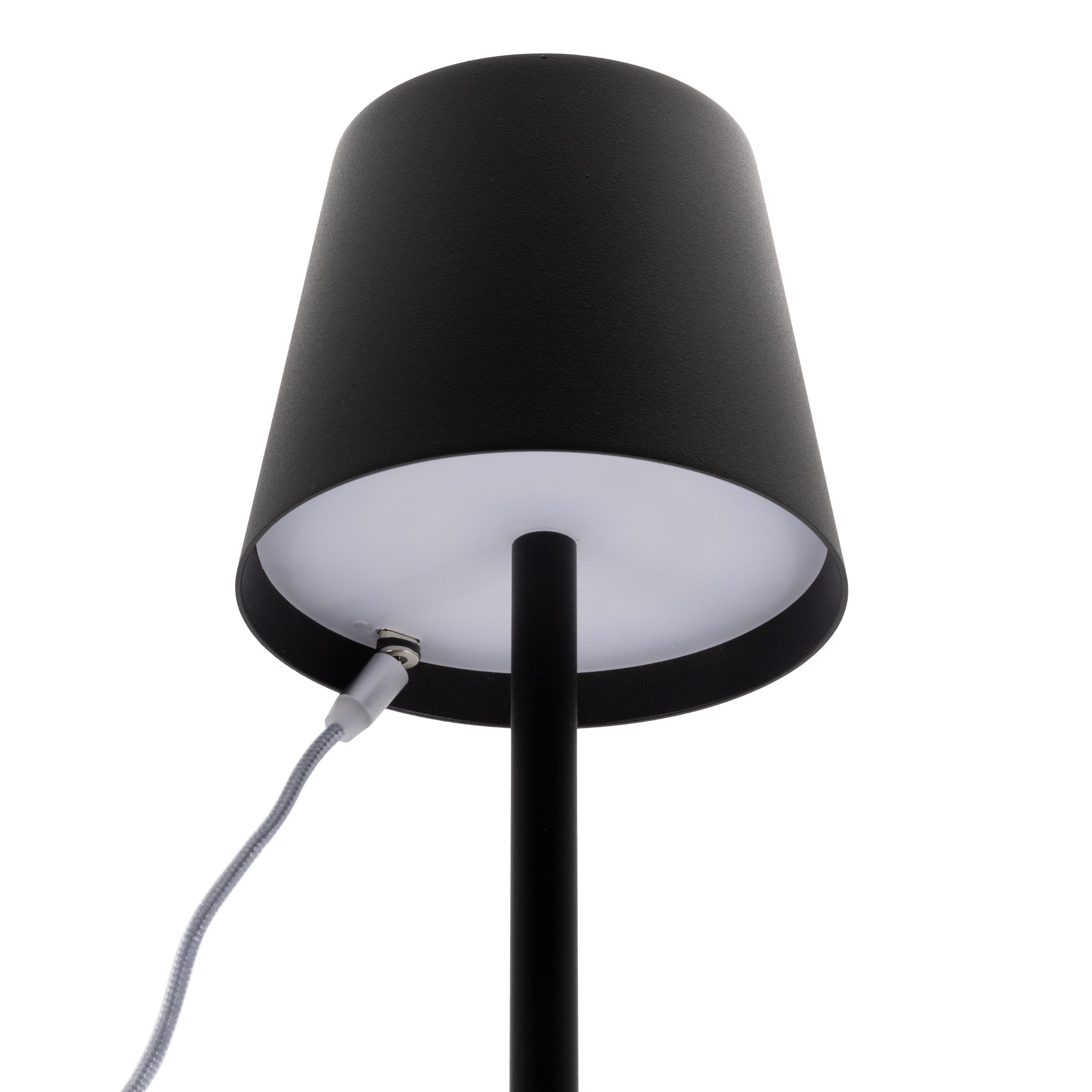 Pack 2 Lampes de table LED sans fil rechargeable Féline - noires - intérieur & extérieur