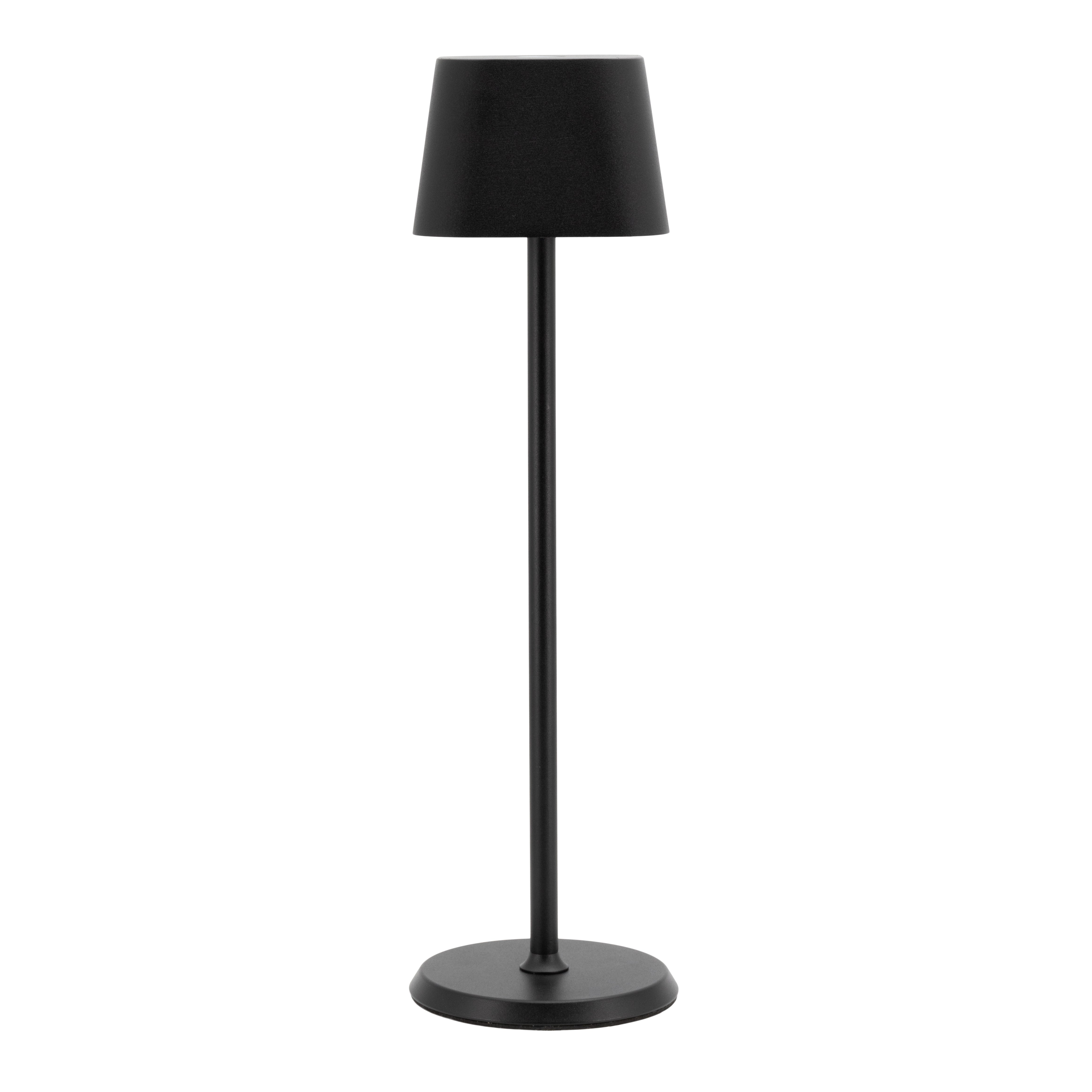 Lampe de table LED sans fil rechargeable Georgina - noire - intérieur & extérieur