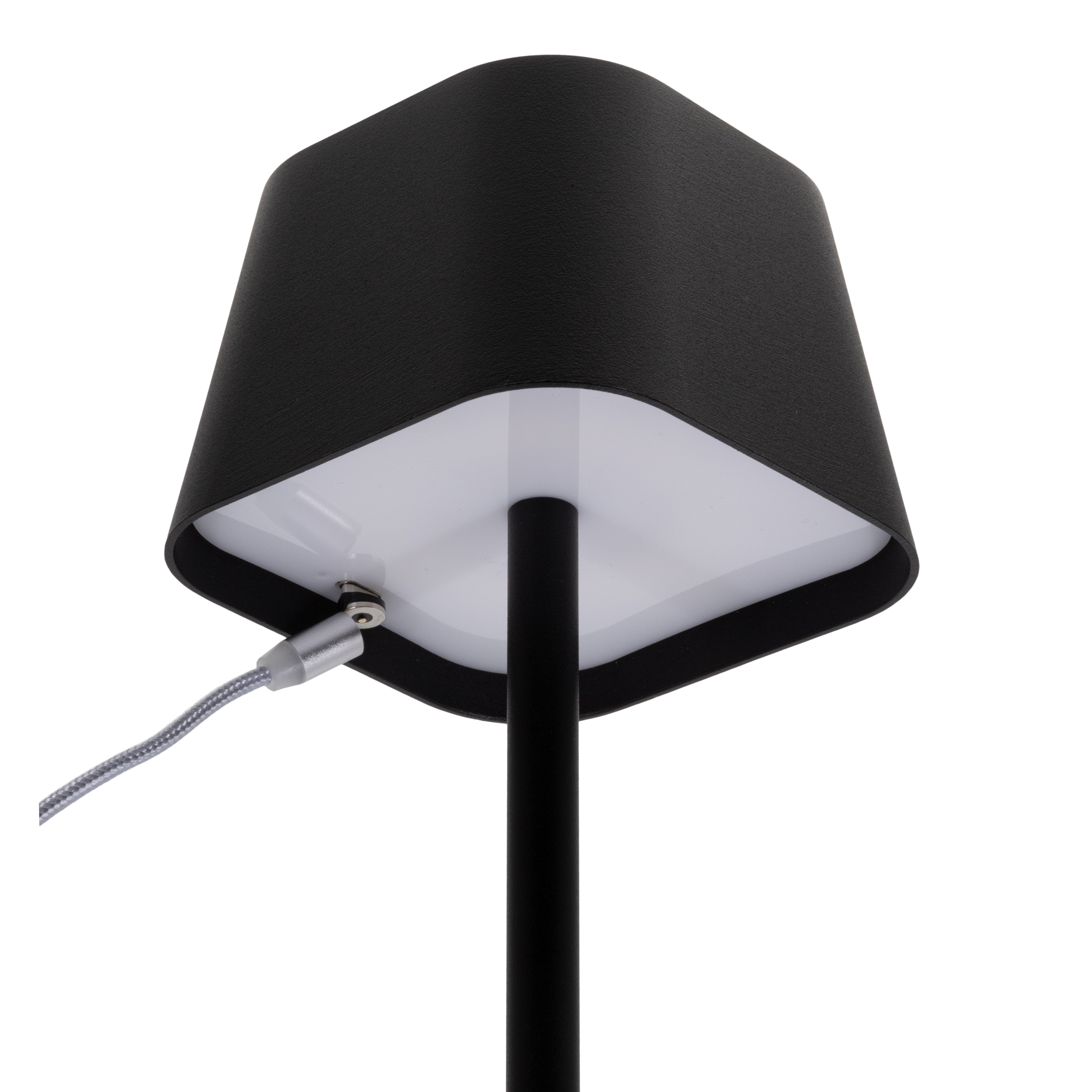 Lampe de table LED sans fil rechargeable Georgina - noire - intérieur & extérieur