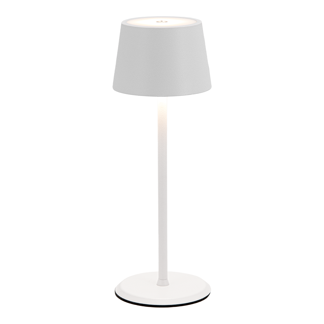 Pack 2 lampes de table LED sans fil rechargeables - Monte Carlo - blanches - intérieur & extérieur