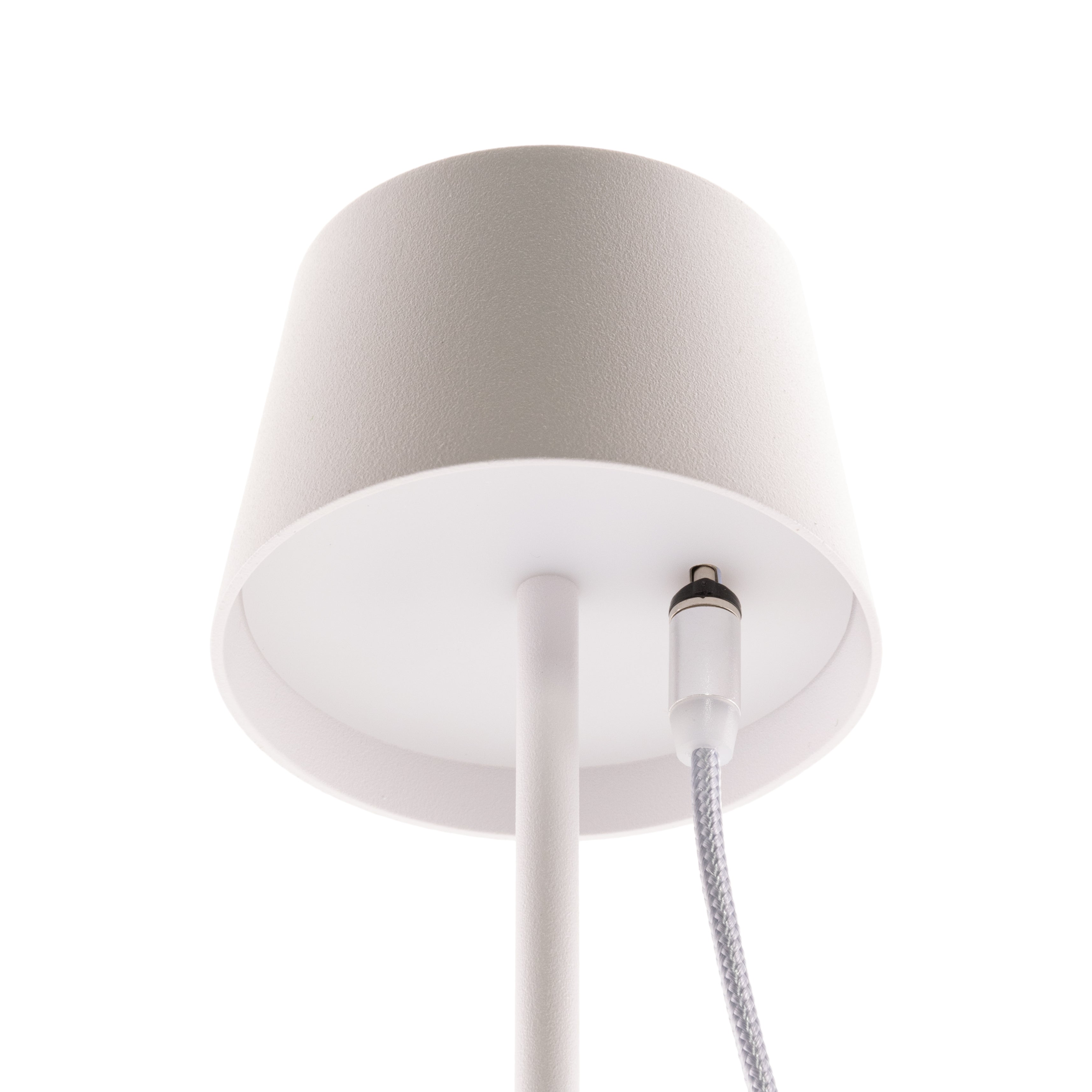 Lampe de table LED sans fil rechargeable Monte Carlo - blanche - intérieur & extérieur