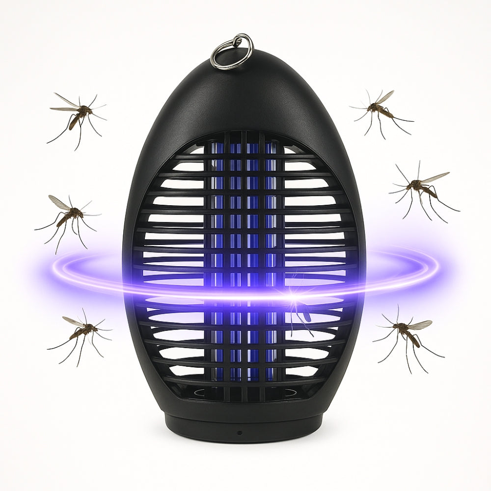 Lampe Anti-Moustiques 4 LED UV Électrique et Silencieuse pour Intérieur avec Portée de 40 m²