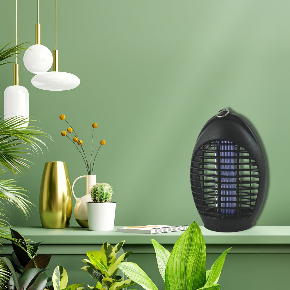 Lampe Anti-Moustiques 4 LED UV Électrique et Silencieuse pour Intérieur avec Portée de 40 m²