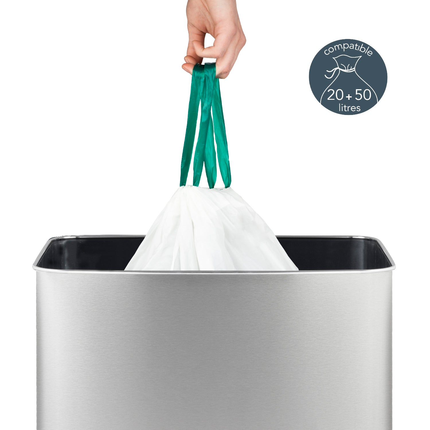 Poubelle de tri 42+11+11L