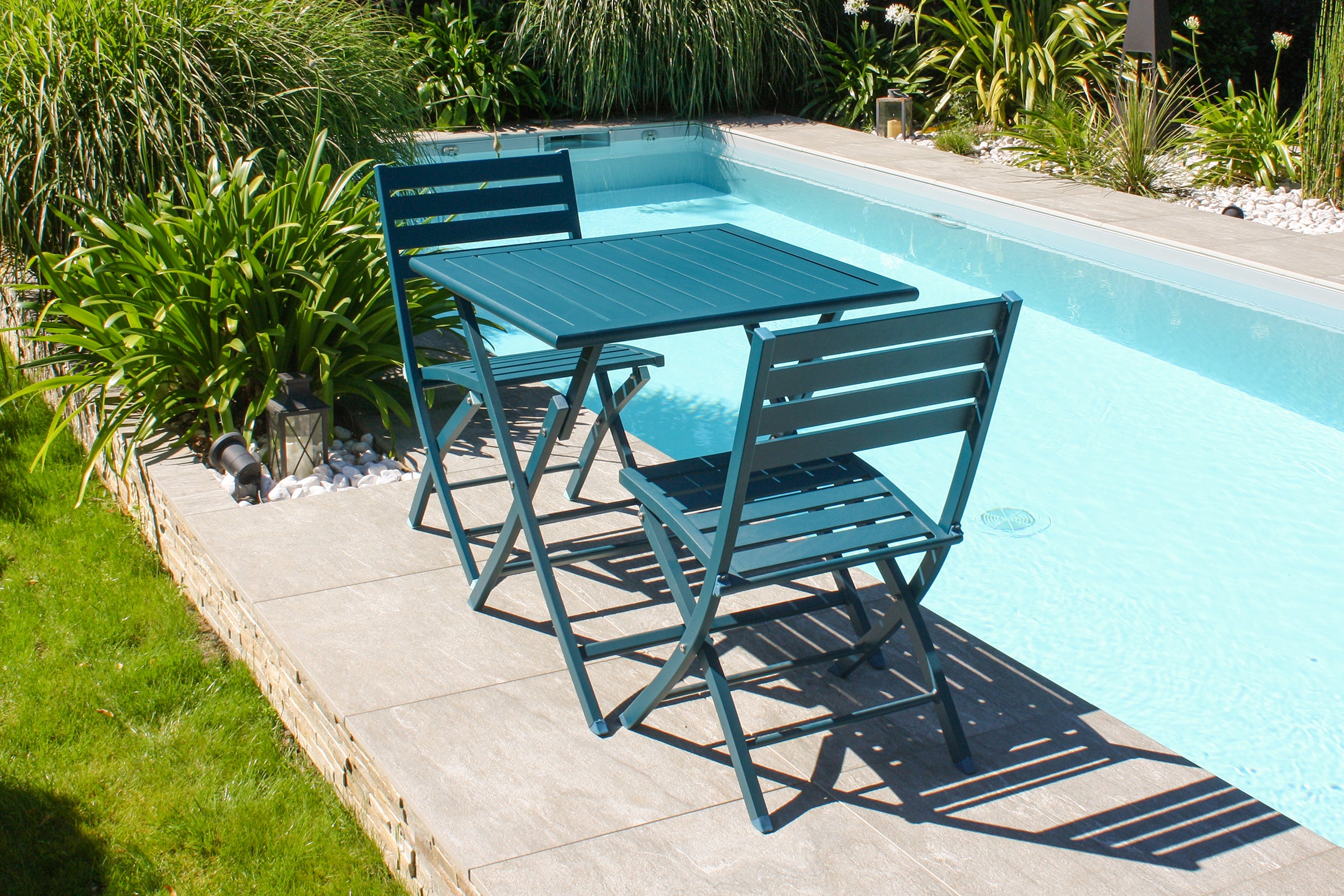 Lot de 2 chaises de jardin pliantes MARIUS-CP-CANARD