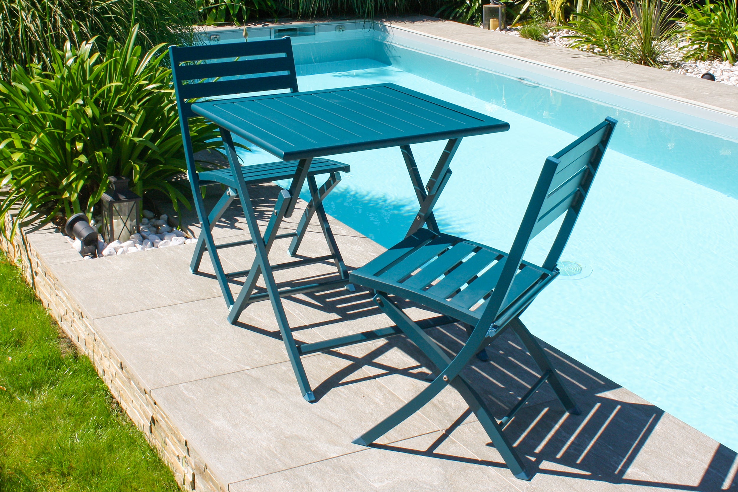 Lot de 2 chaises de jardin pliantes MARIUS-CP-CANARD