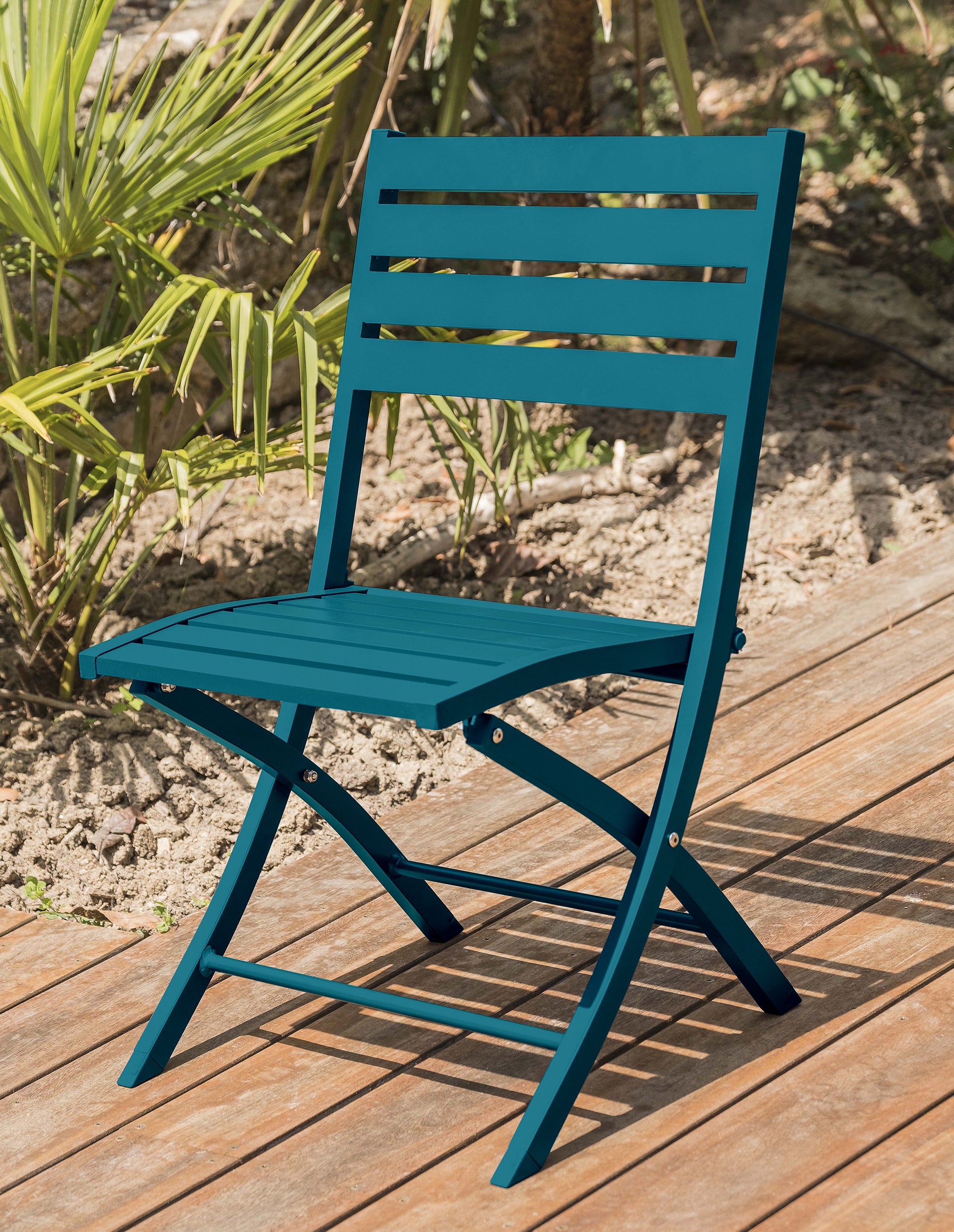 Lot de 2 chaises de jardin pliantes MARIUS-CP-CANARD
