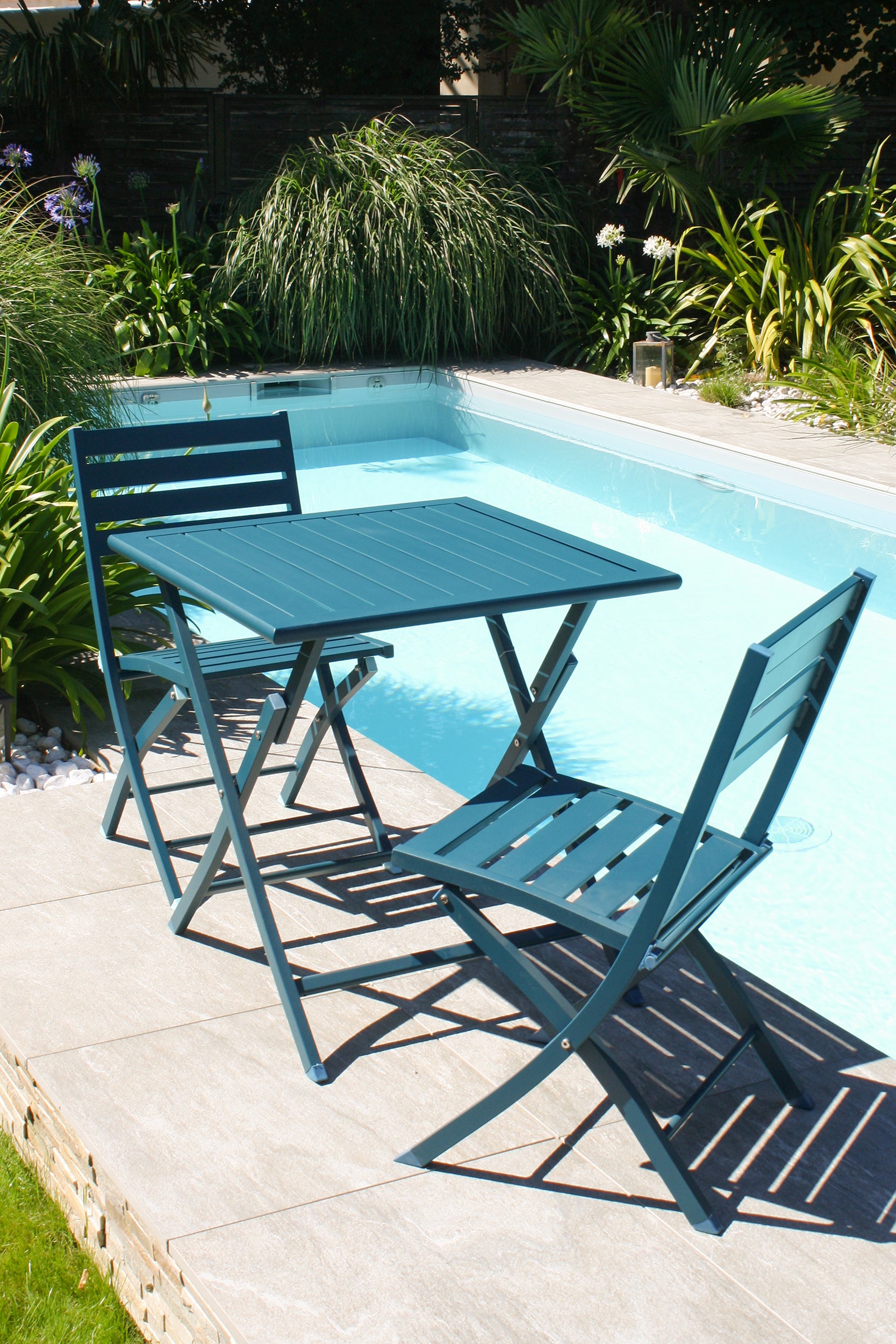 Lot de 2 chaises de jardin pliantes MARIUS-CP-CANARD