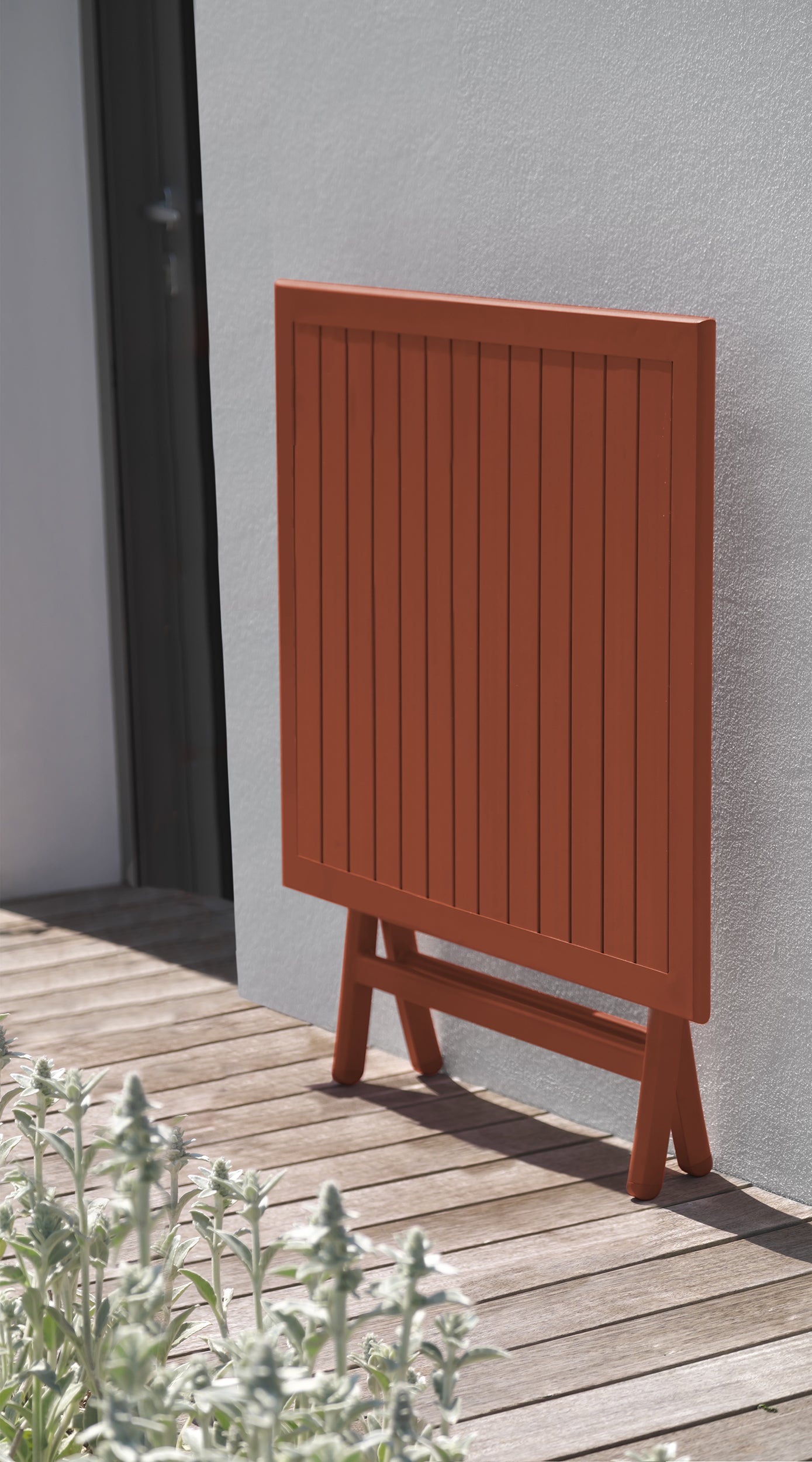 Guéridon de jardin pliant MARIUS (70x70 cm) en aluminium - TERRACOTTA