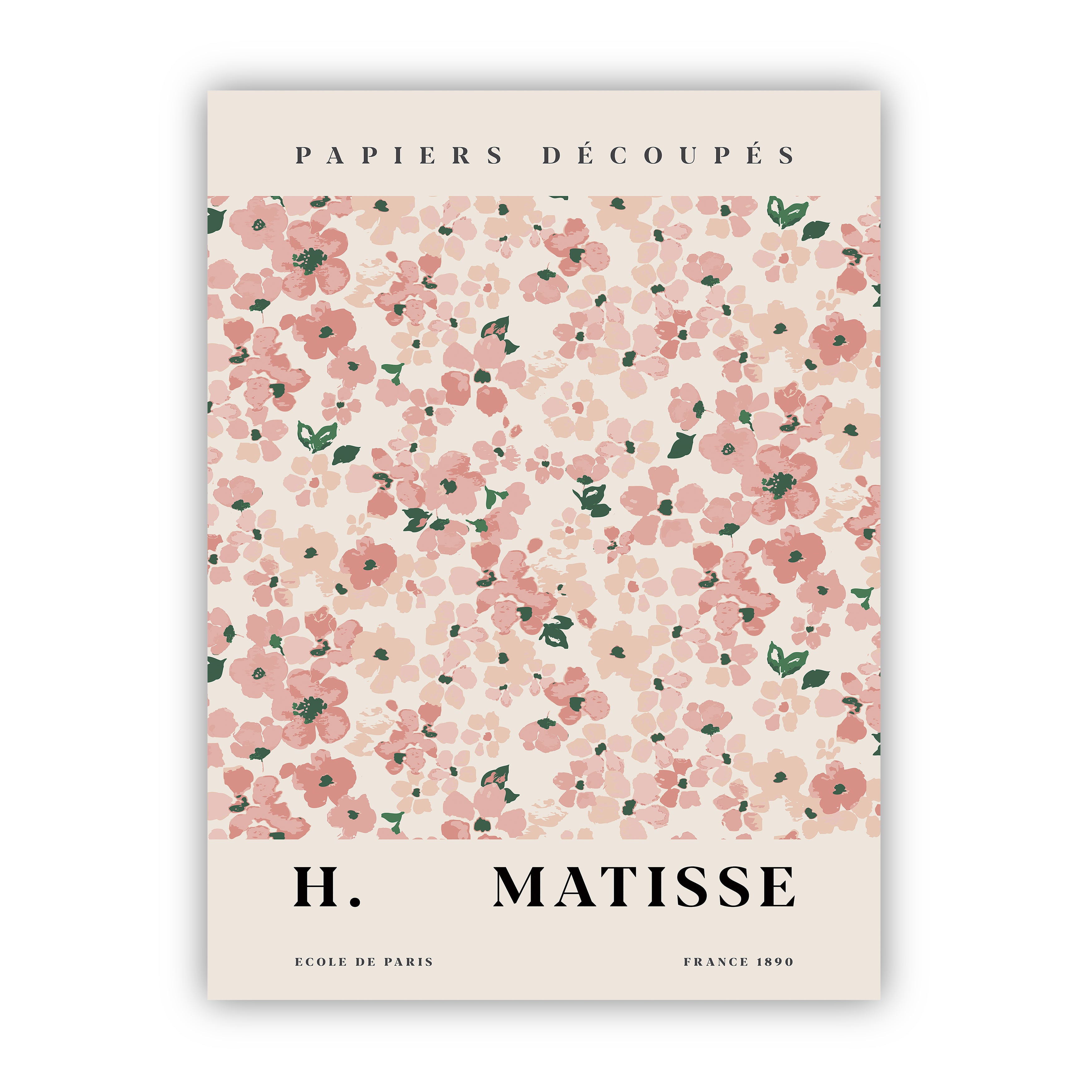 Affiche de fleurs découpées