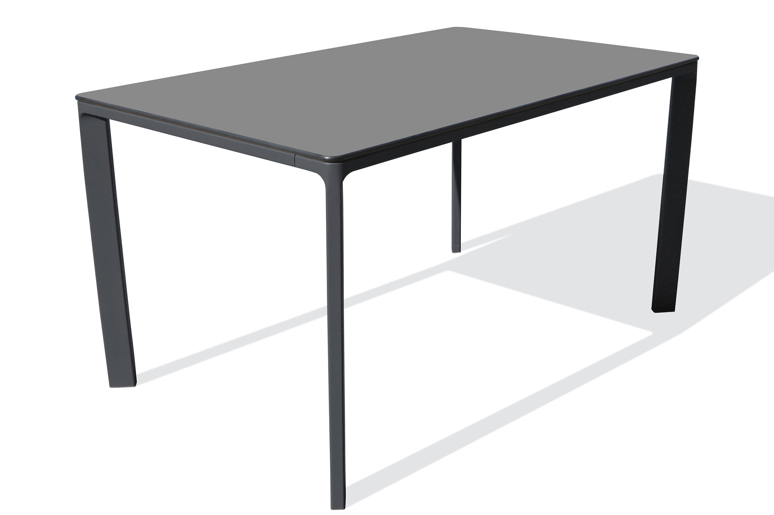 Table de jardin MEET (160x90 cm) en aluminium laqué et peinture Epoxy - GRIS ANTHRACITE