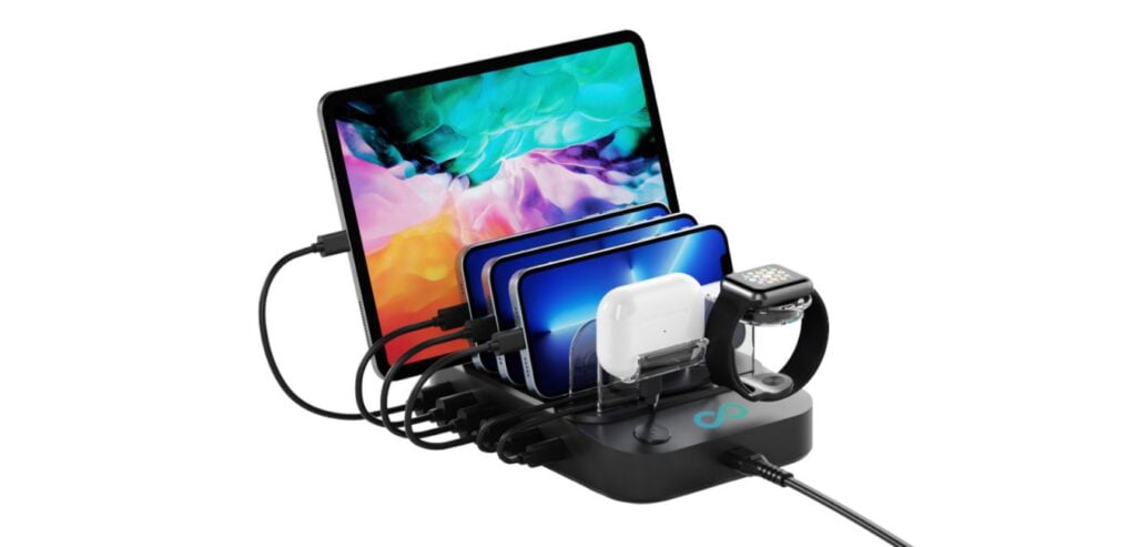 Station de charge avec cables Moovy 6 en 1 + 6 câbles de chargement