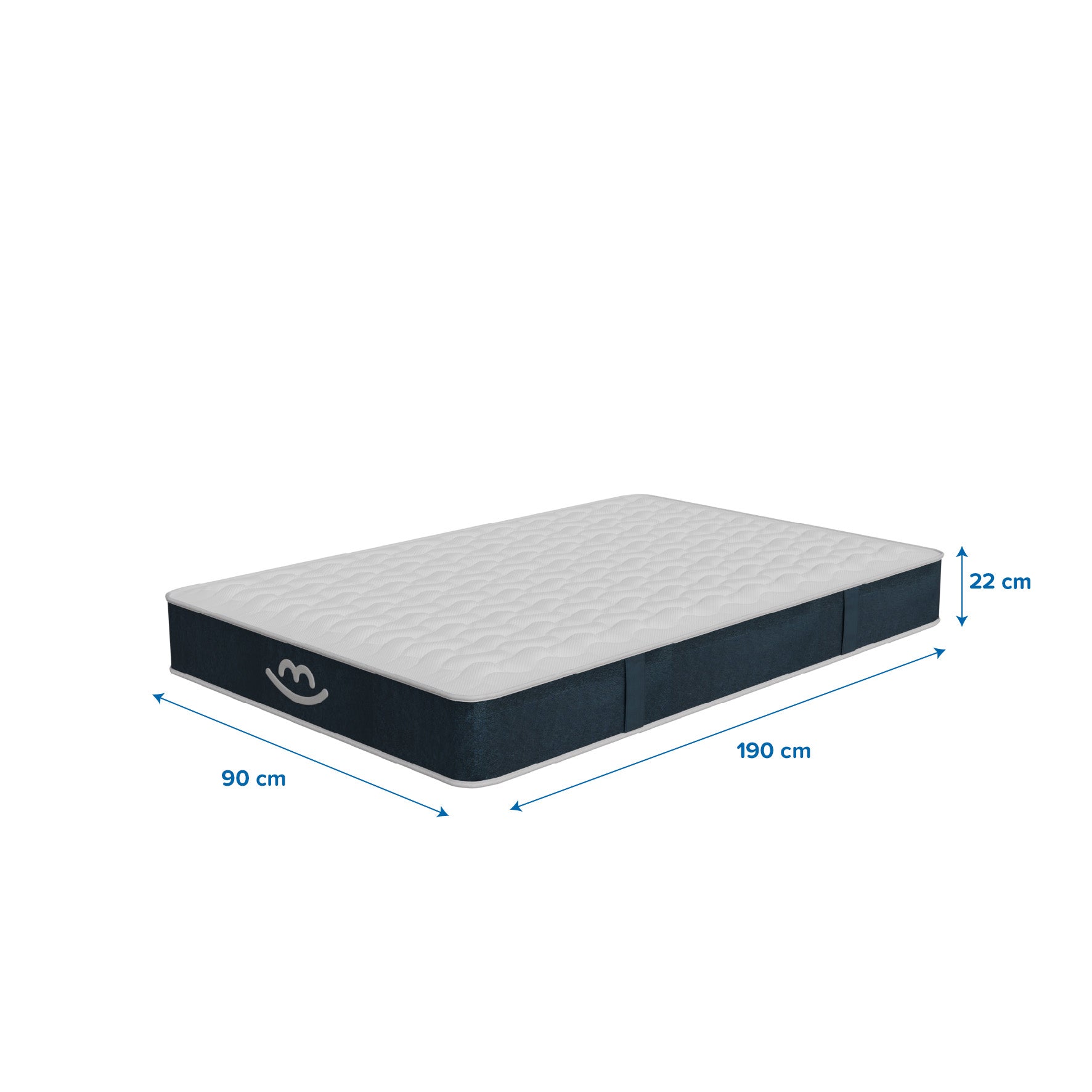 Matelas Hybride Mila - Epaisseur 22cm - Mousse avec Ressorts Ensachés - mi-ferme