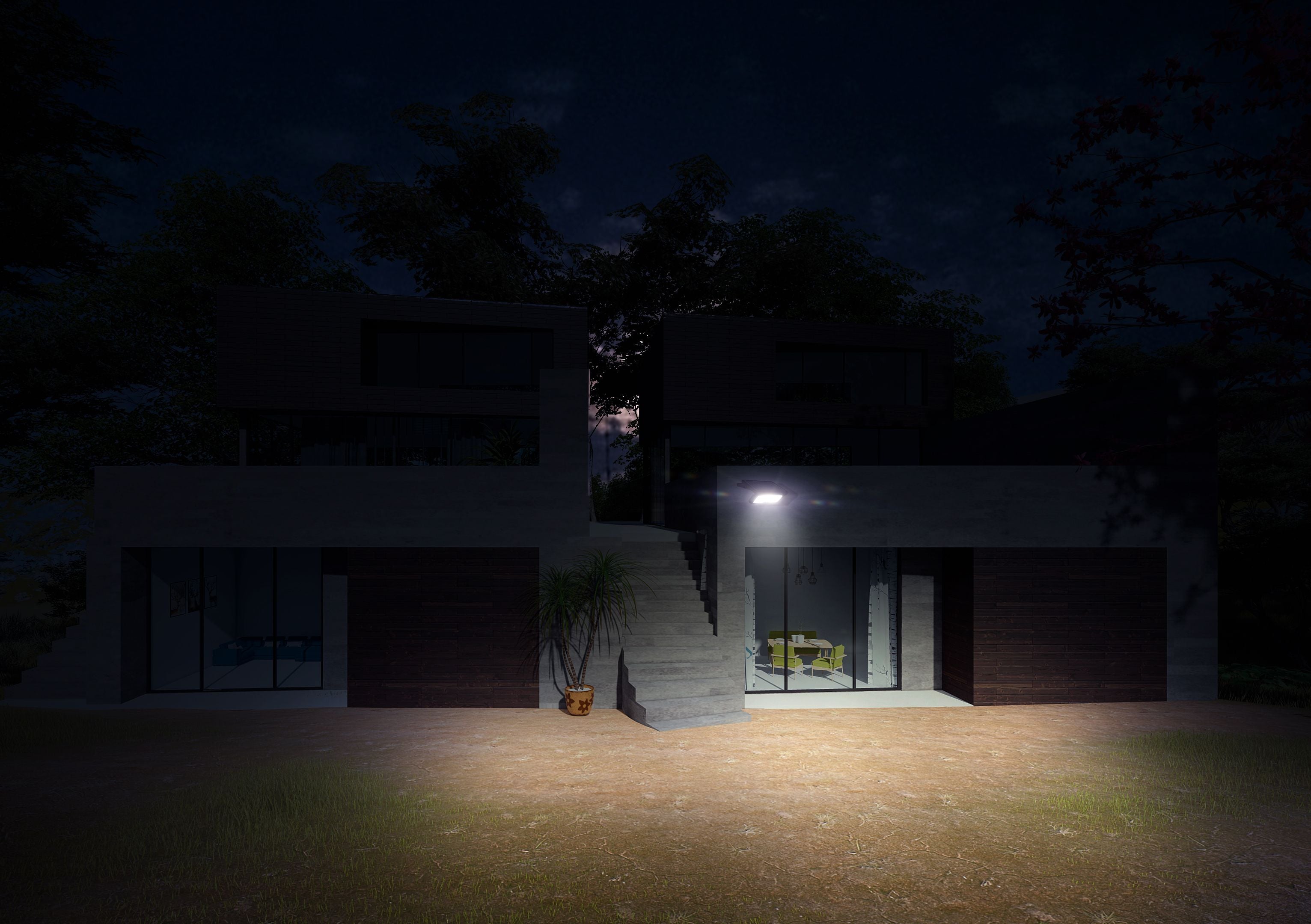 Solar LED Floodlight 10W - Projecteur à énergie solaire - Lampe d'extérieur - IP65 - Lumière vive avec détecteur de mouvement