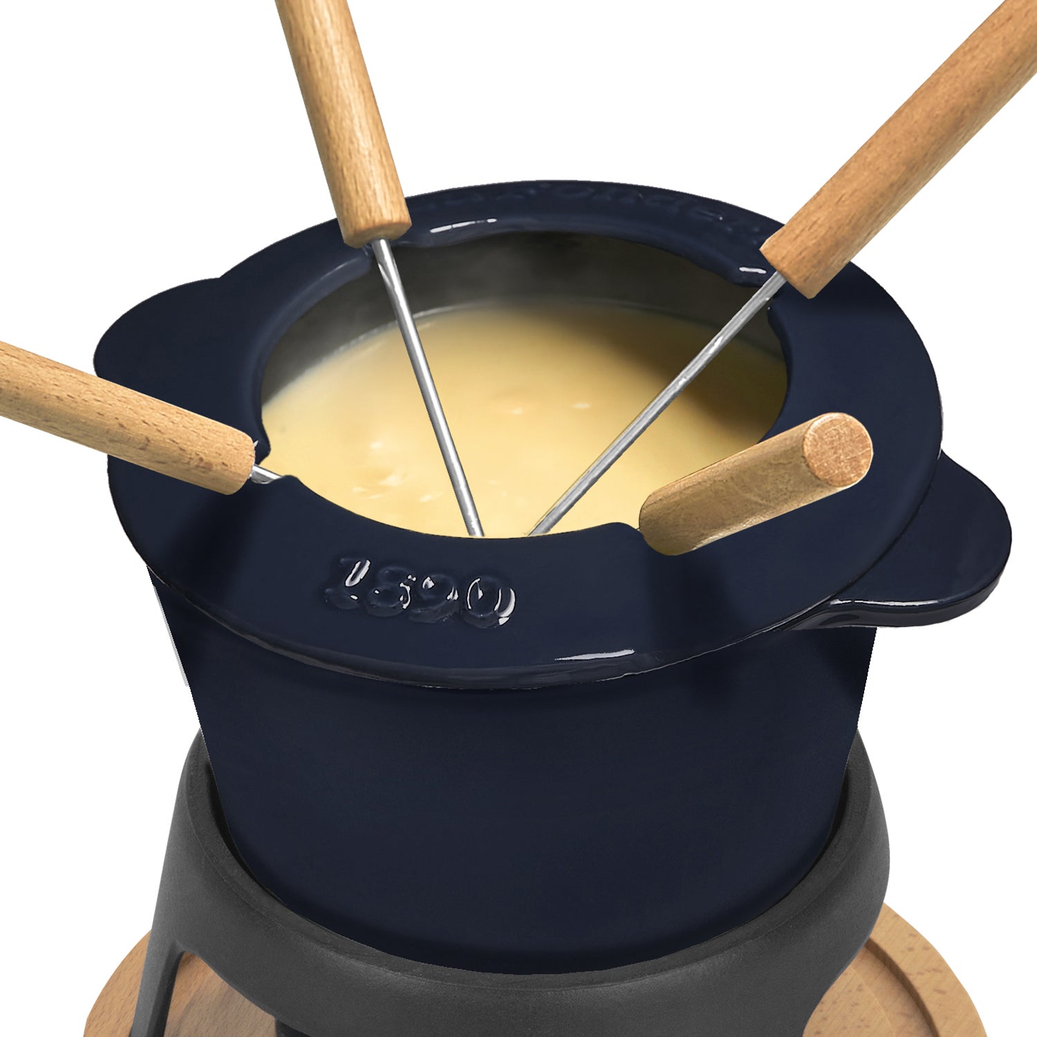 Fondue en font pour 4 personnes - Bleu