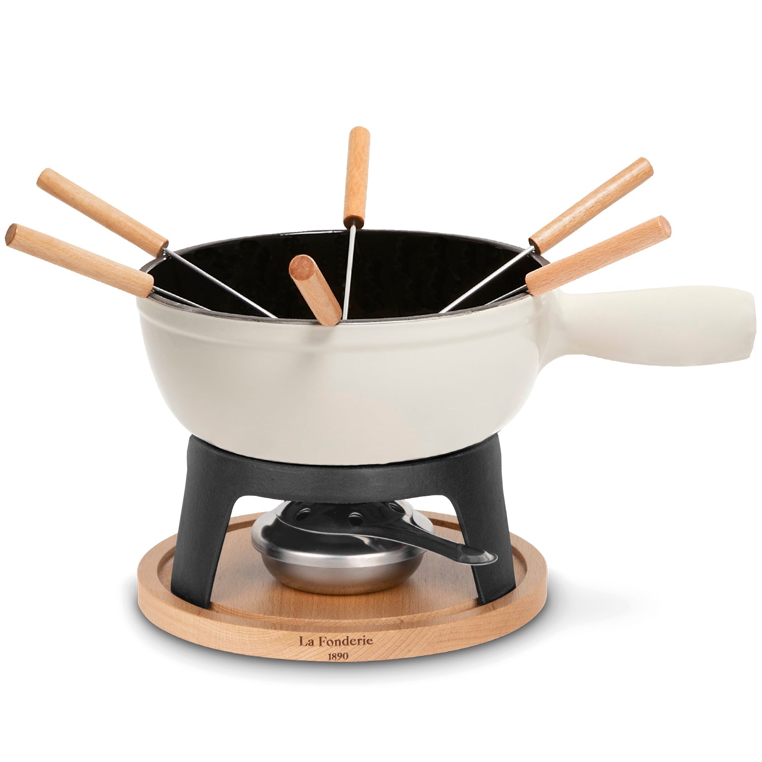 Fondue en fonte pour 6 personnes - Beige