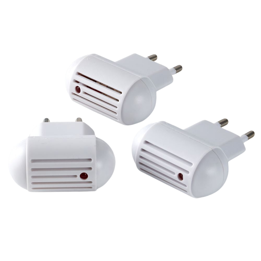 Pack de 3 Prises Répulsif Moustique à Ultrasons avec LED
