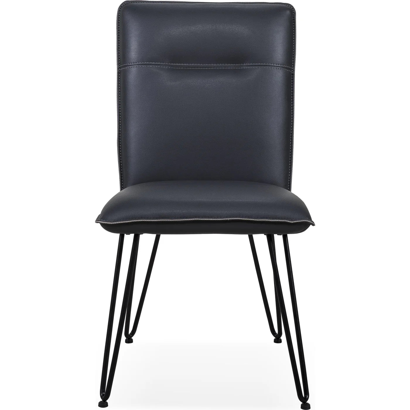 Chaise de salle à manger moderne à pieds en épingle - demi cheveux, couleur cobalt
