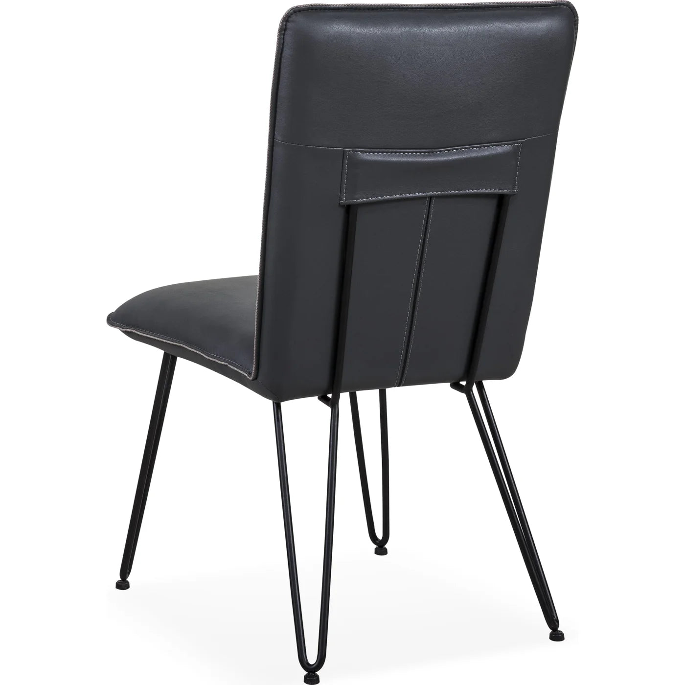 Chaise de salle à manger moderne à pieds en épingle - demi cheveux, couleur cobalt
