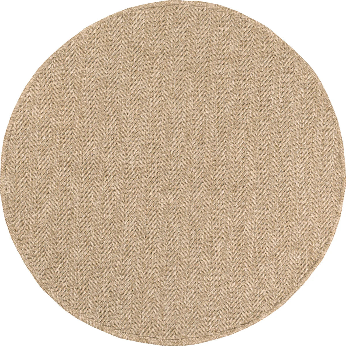 Tapis aspect jute nature beige rond - Nature