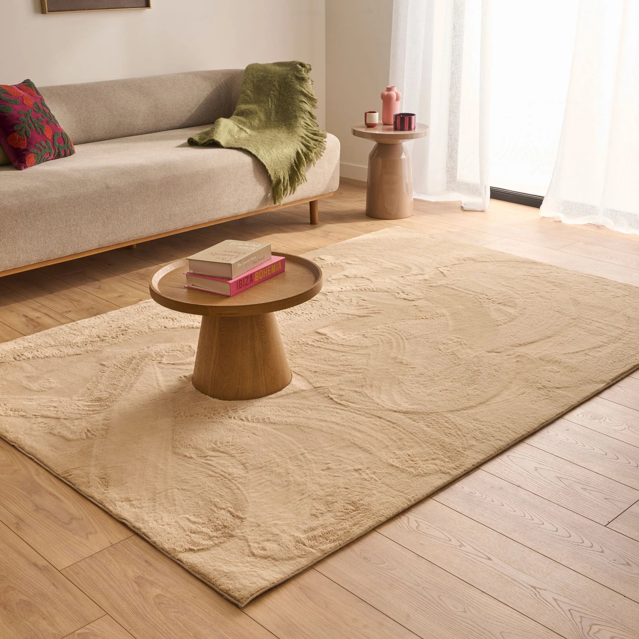 Tapis ultra doux beige- Nuva