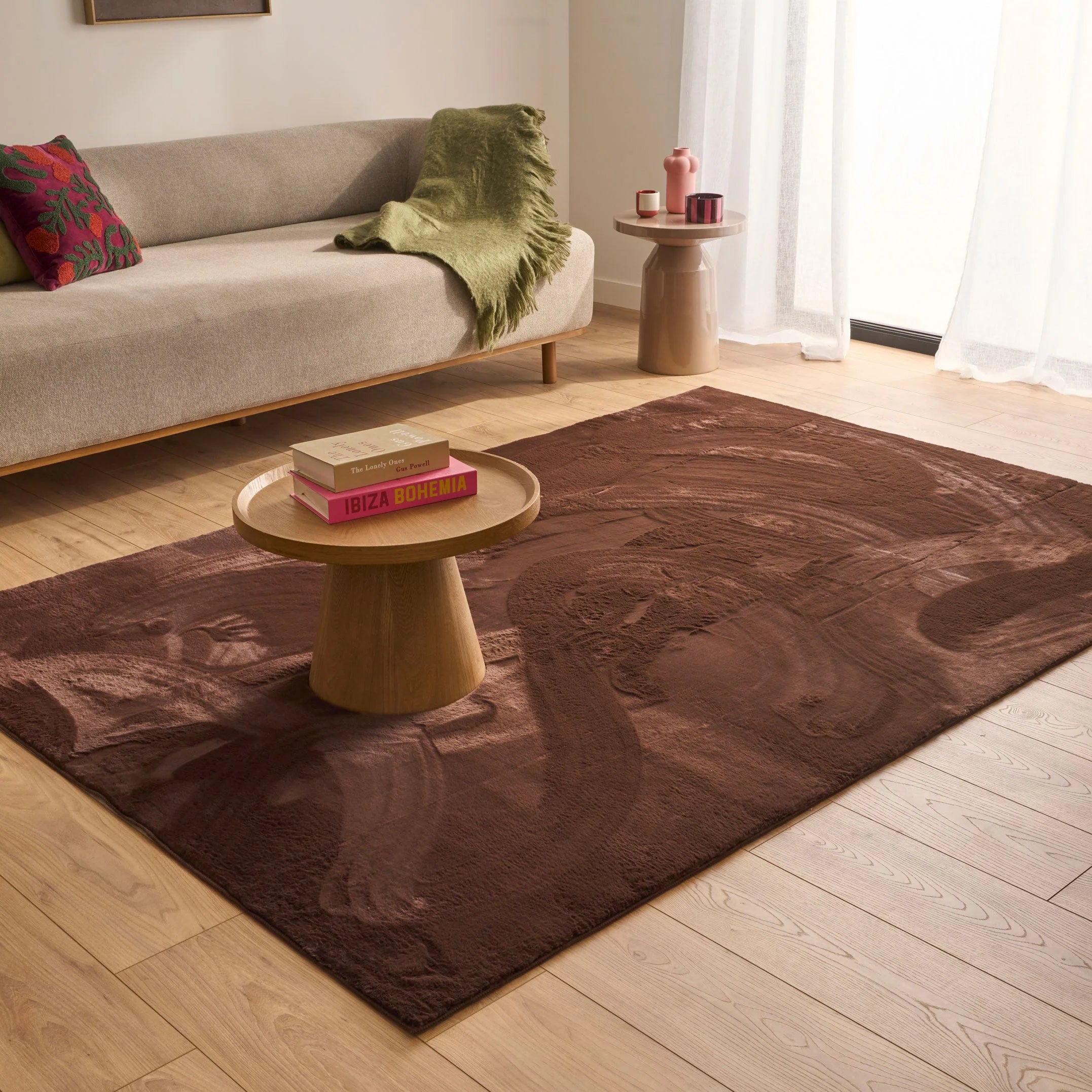 Tapis ultra doux marron - Nuva