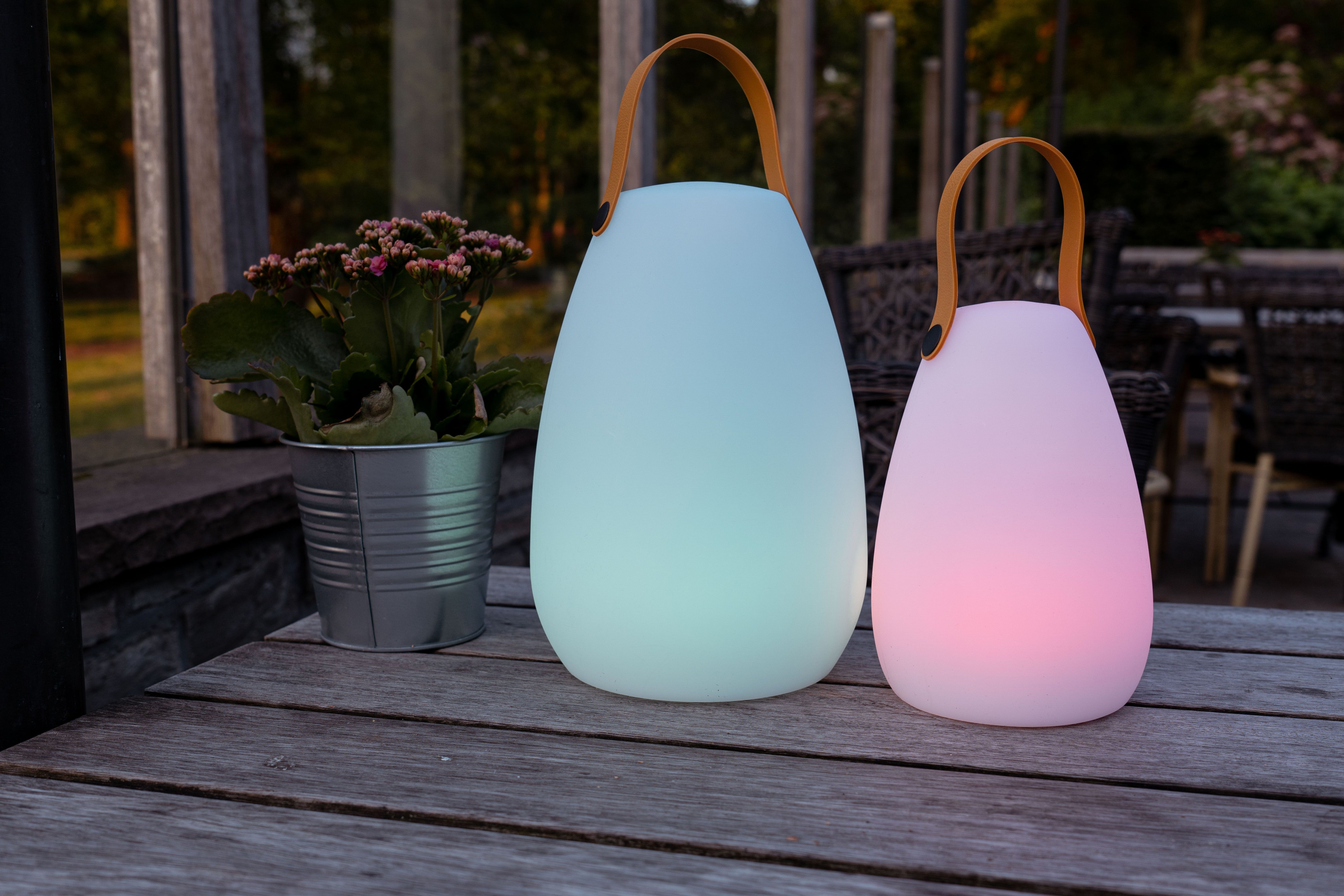 Lampe à poser Coco - 26cm de haut - Eclairage RVB - Rechargeable