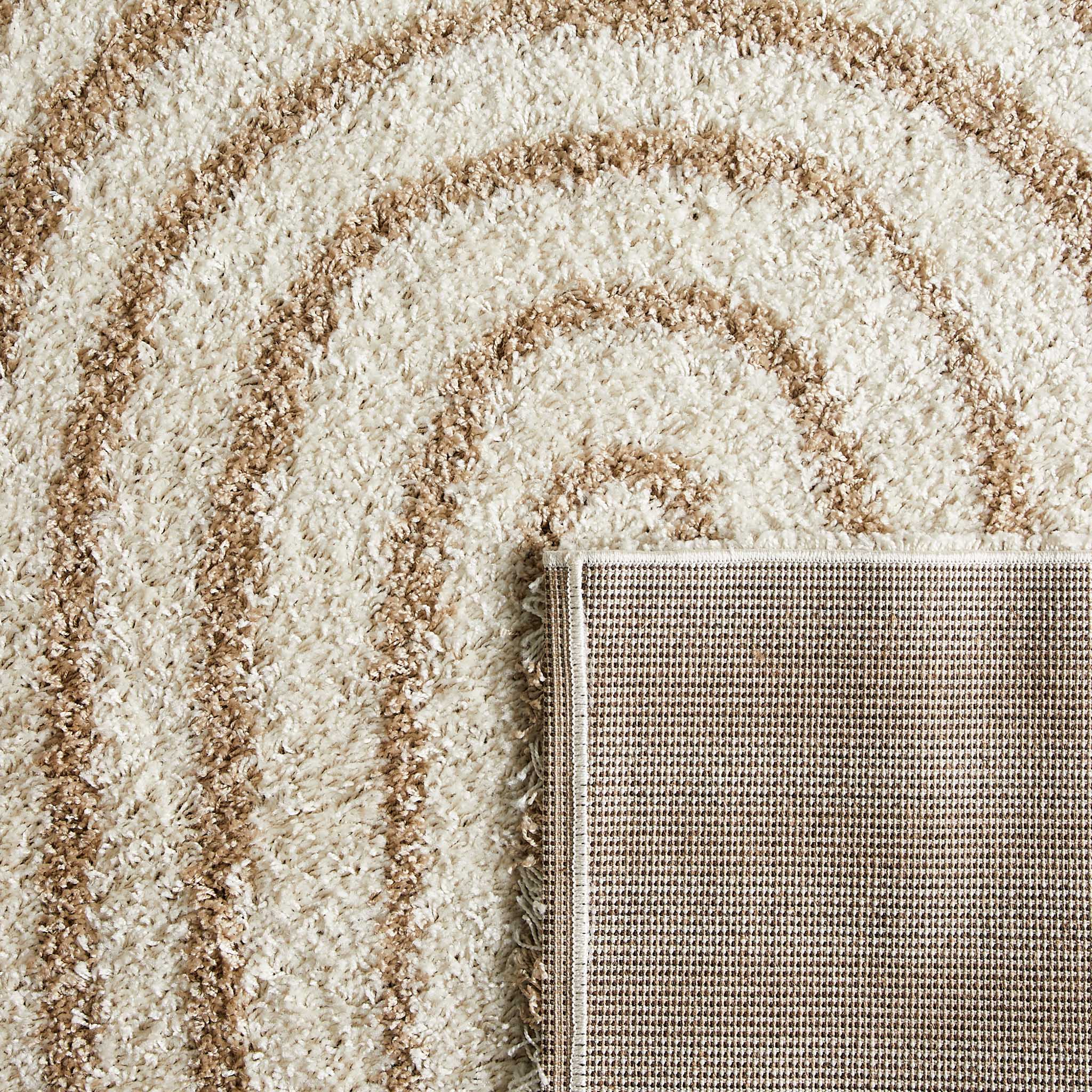 Tapis beige motifs géométriques - Olympe