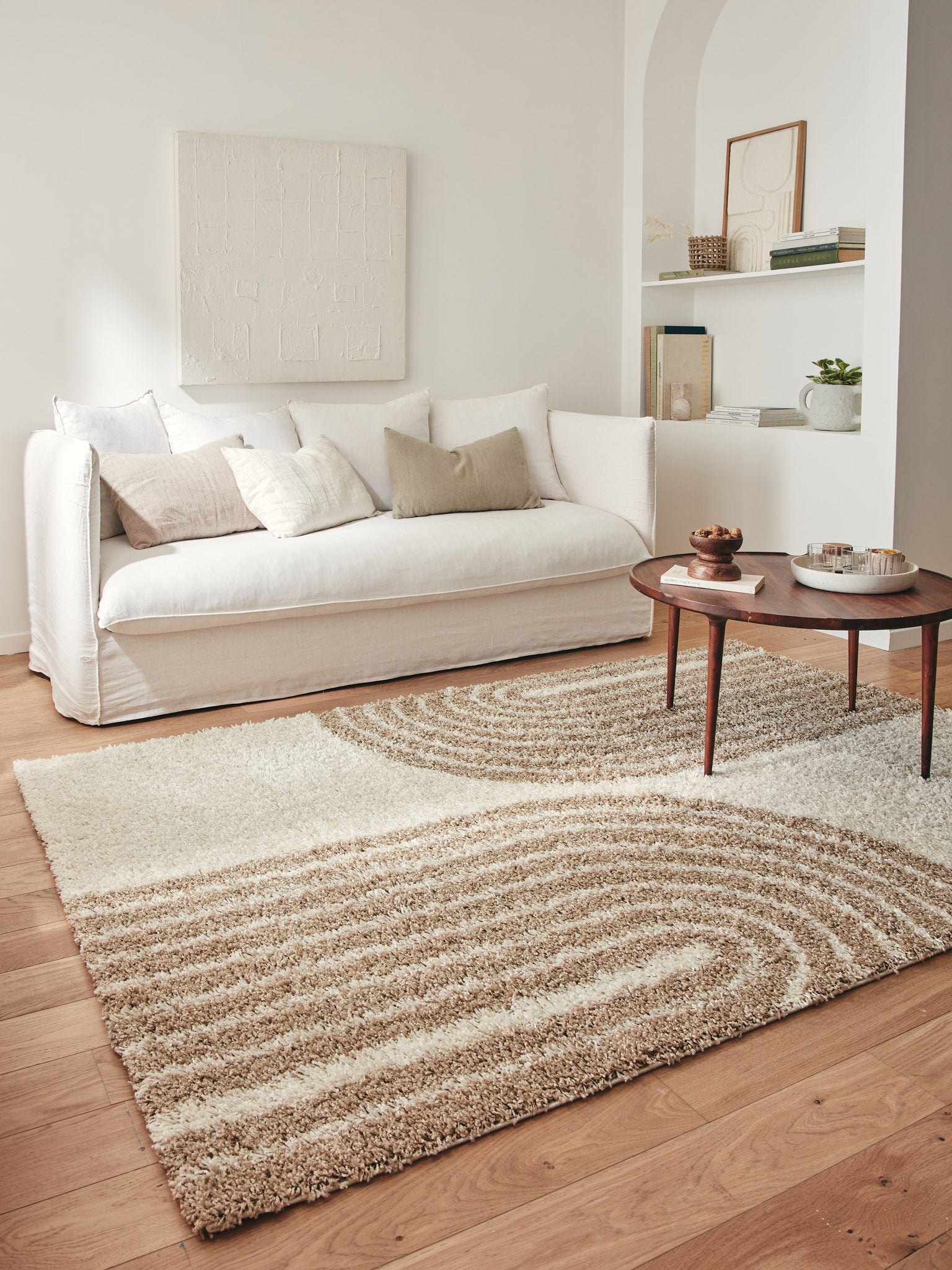 Tapis shaggy Olympe 1069 beige