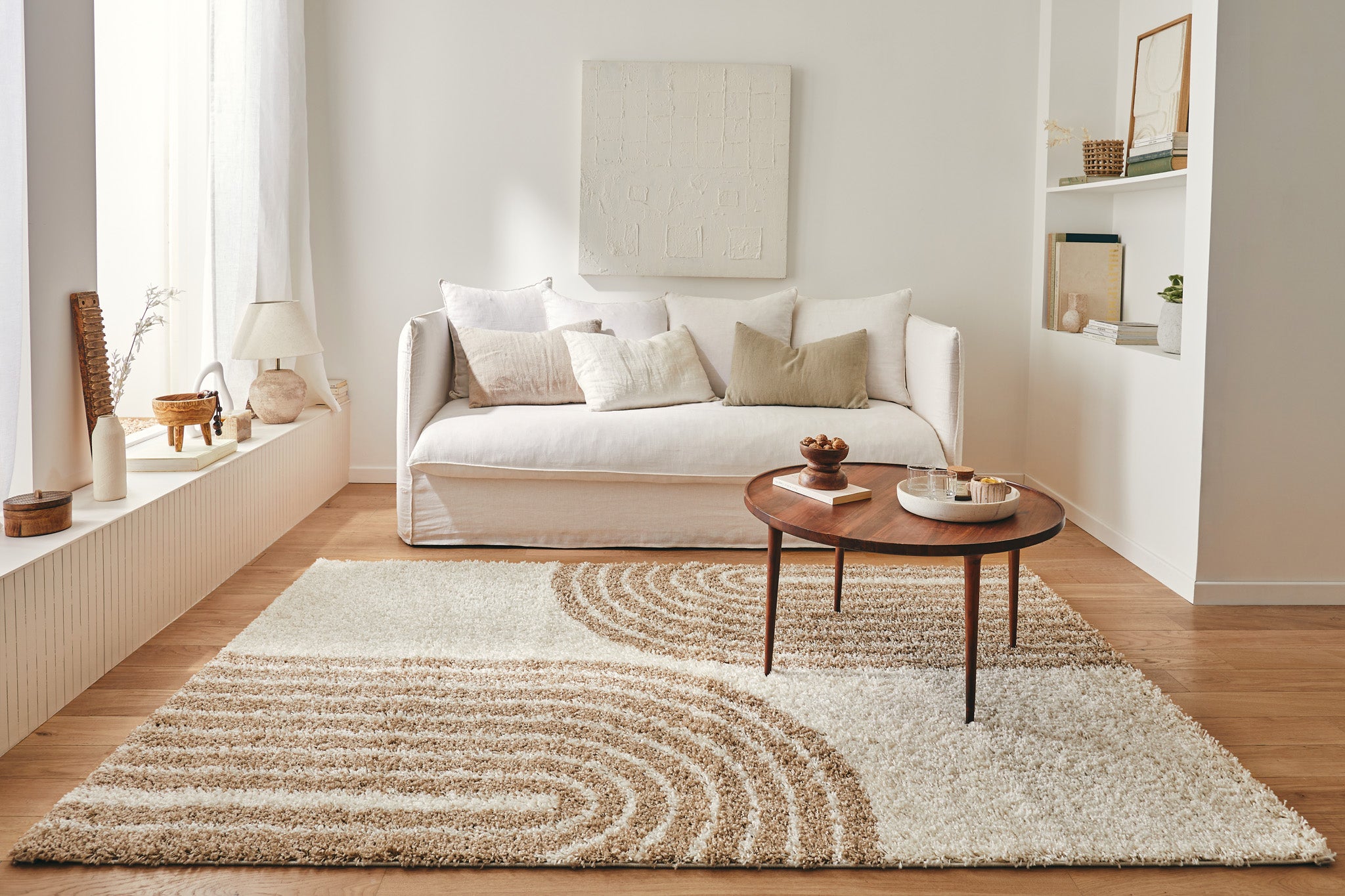 Tapis shaggy Olympe 1069 beige