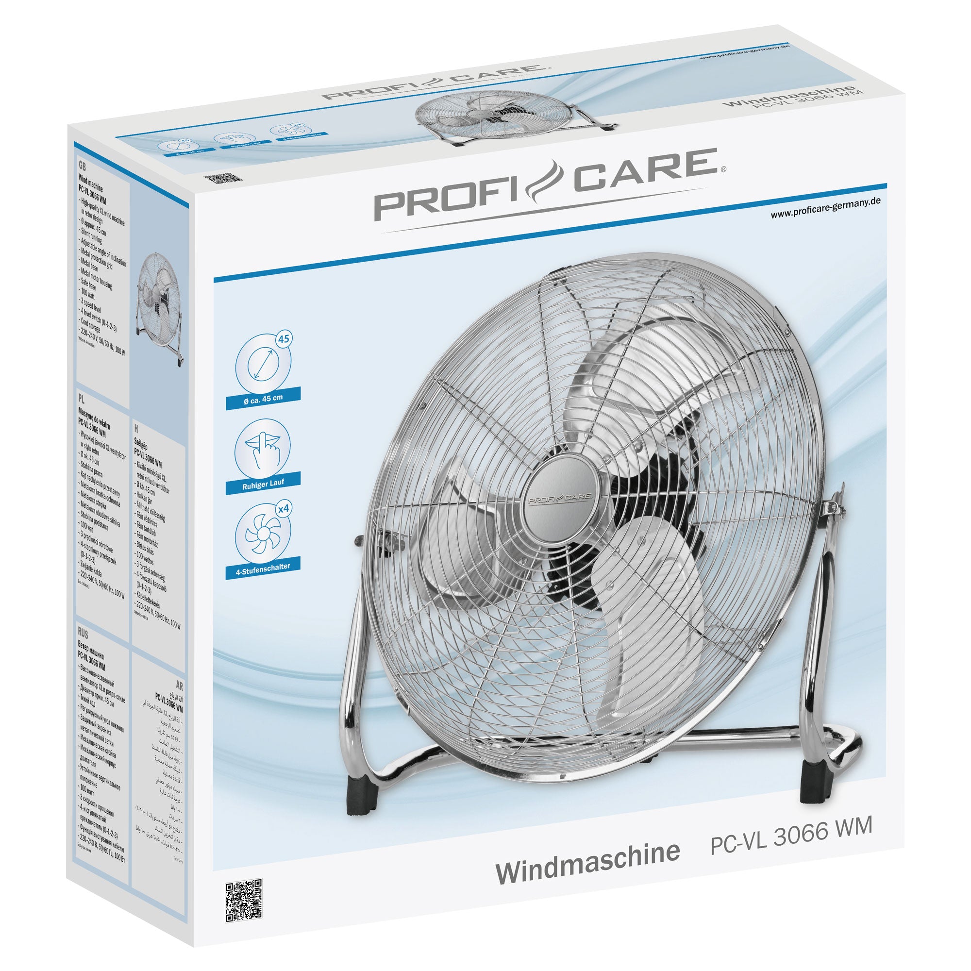 Brasseur d'air design Inox 45cm