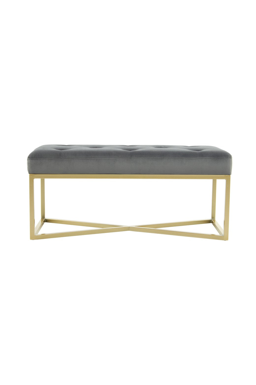 Banc gris / doré - Cameron