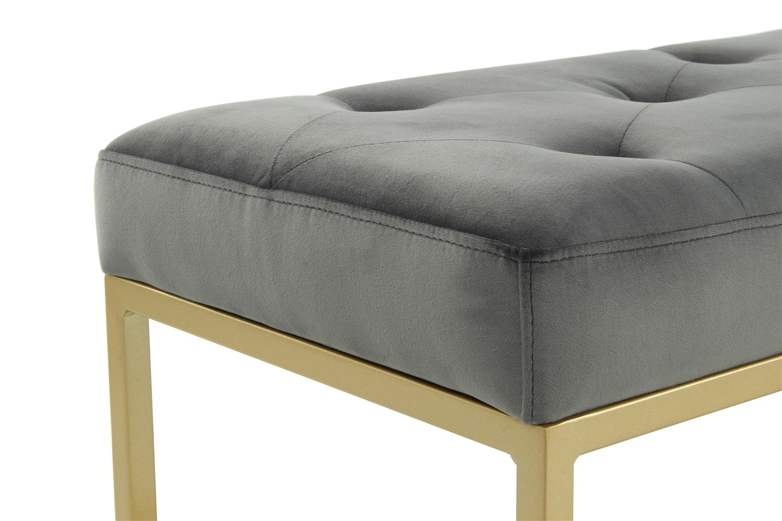 Banc gris / doré - Cameron