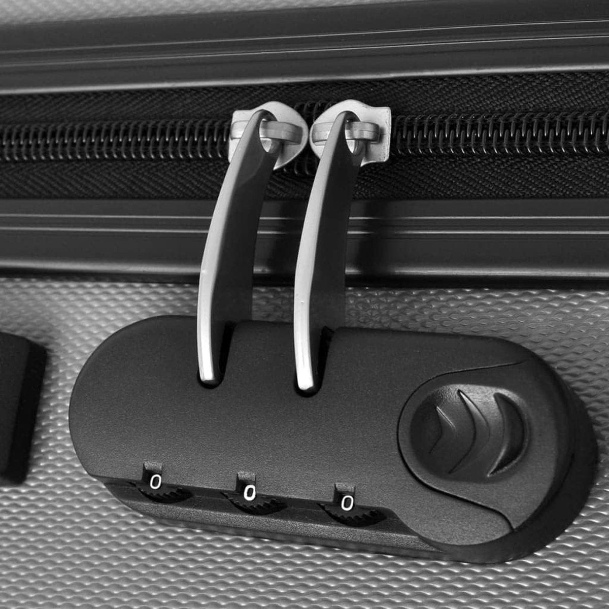 Set 3 valises 36-67-98 litres ABS avec 4 roulettes Noir