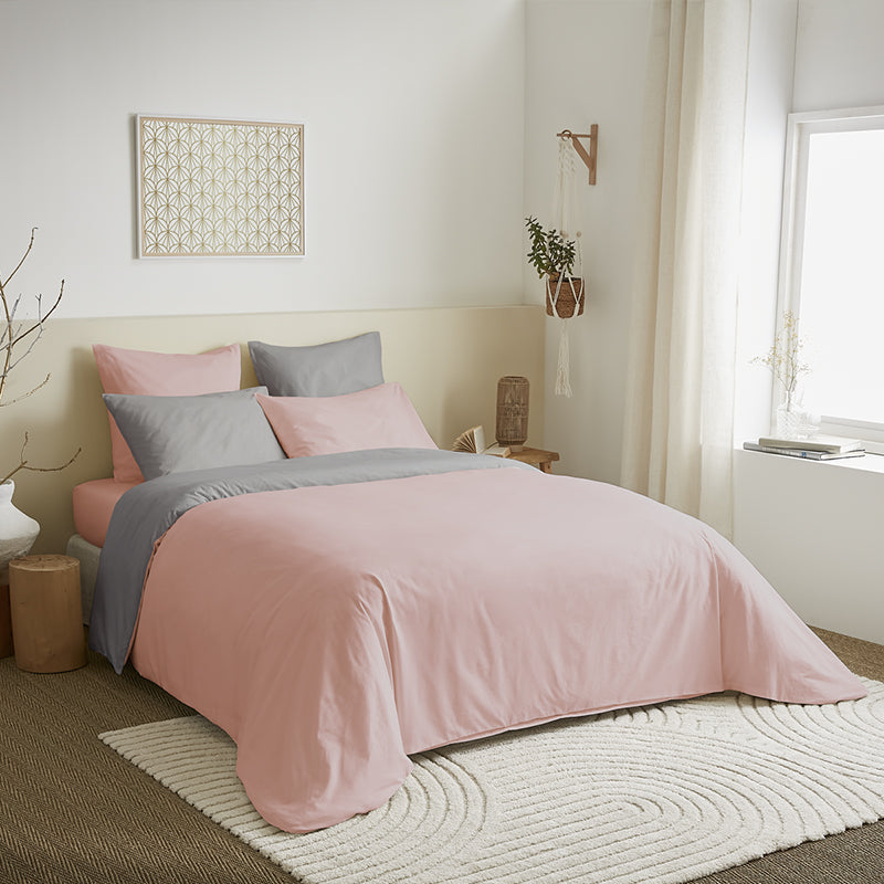 Pack Complet Housse de couette Imprimé 240 x 220 cm - Drap housse 140 x 190 cm 9 modèles au choix