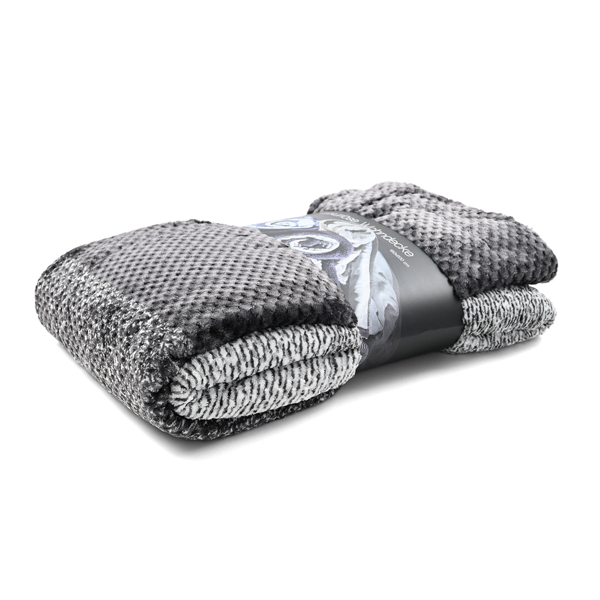 Plaid microfibre montana gris foncé - 150x200cm