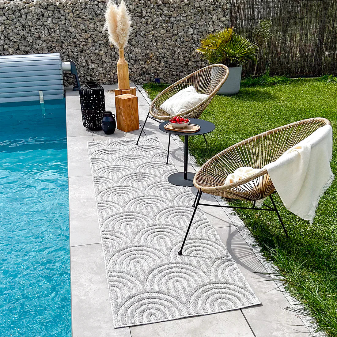 Tapis gris- Santorini