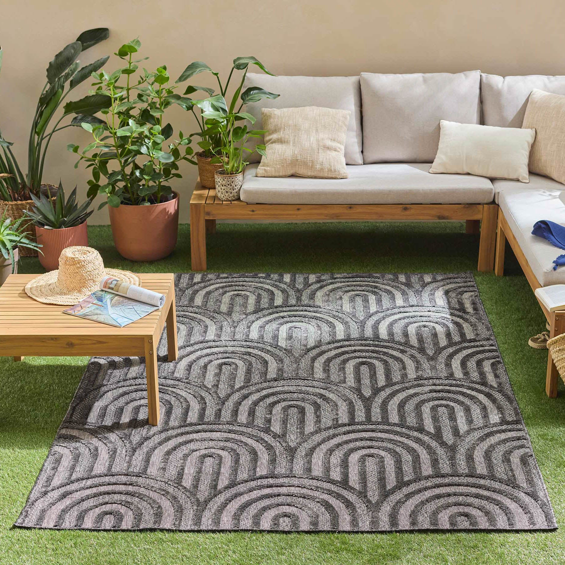 Tapis SANTORINI noir