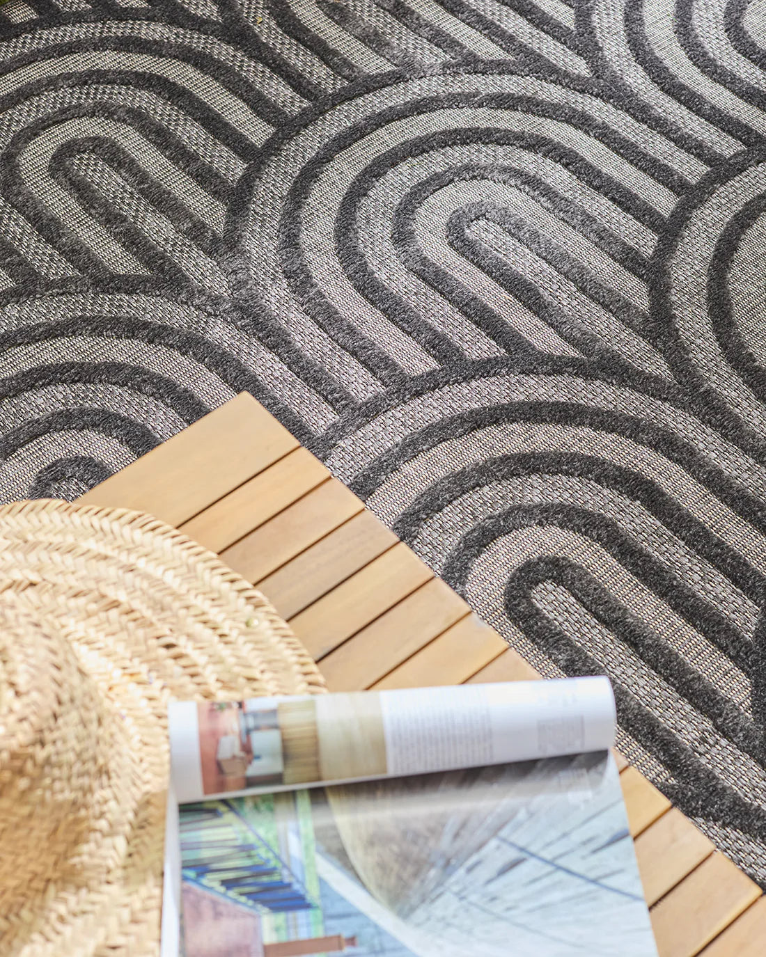 Tapis SANTORINI noir